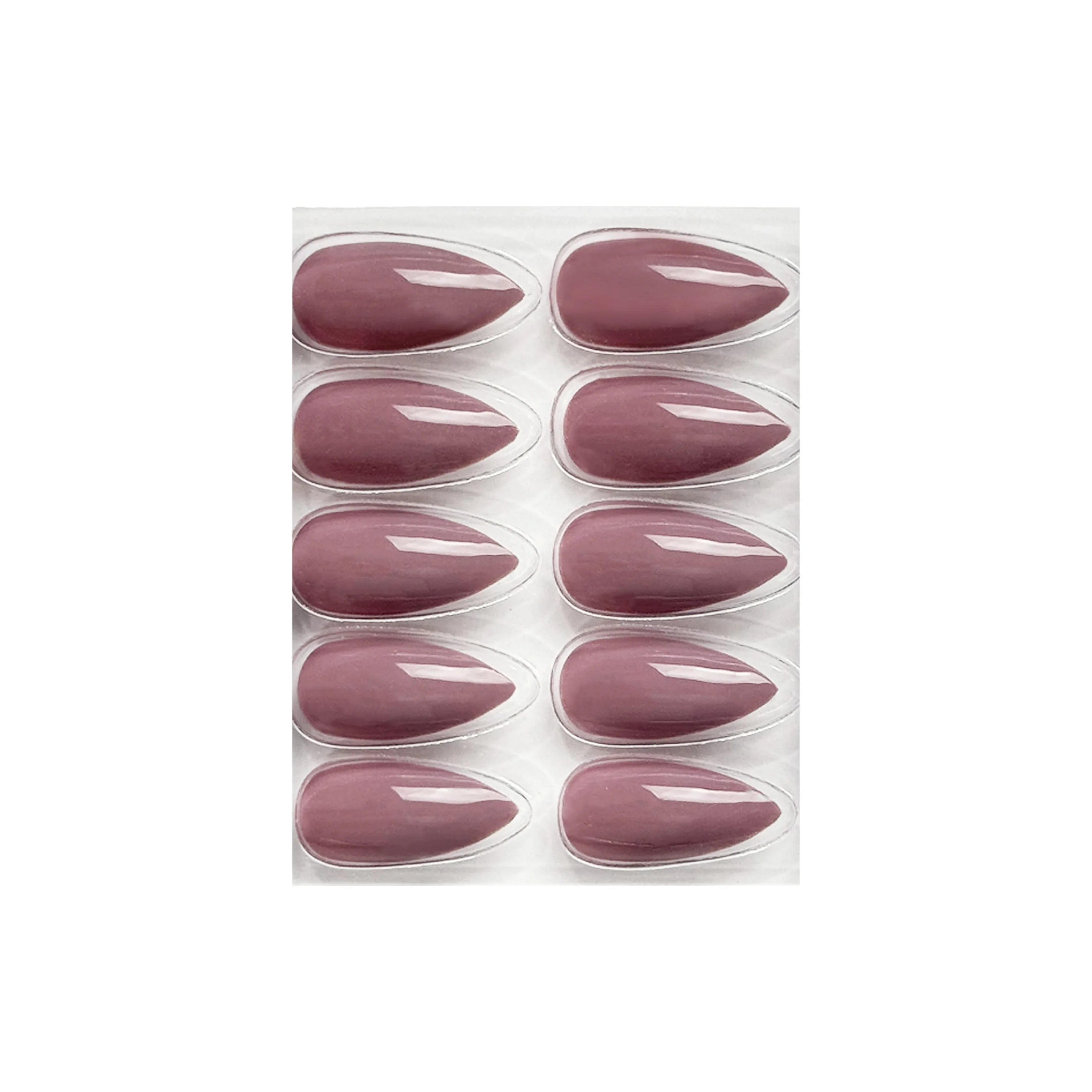 Glossy Solid Color Nails Sharp Almond(SPN631-SPN656)