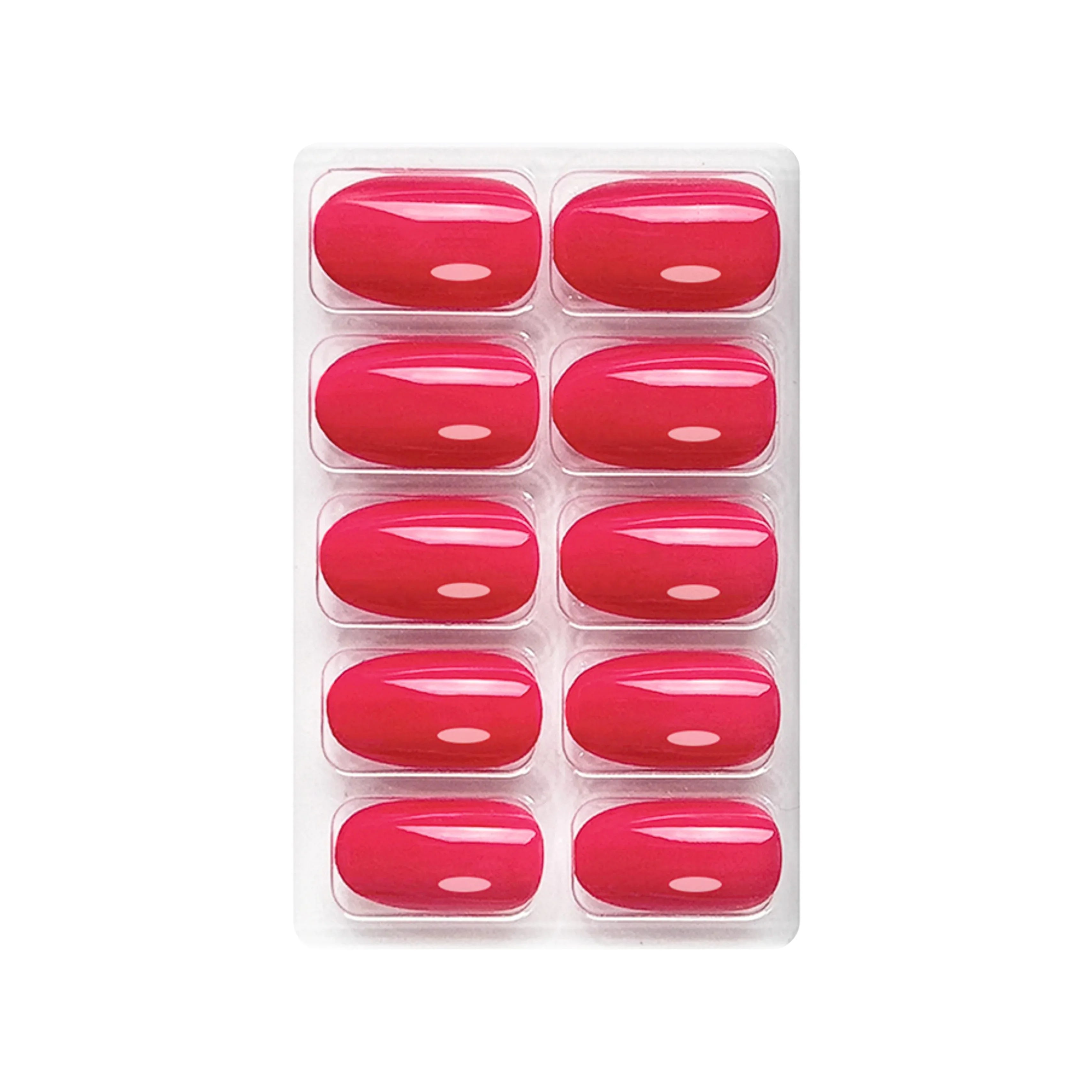 Glossy Solid Color Nails Oval(SPN527-SPN552)