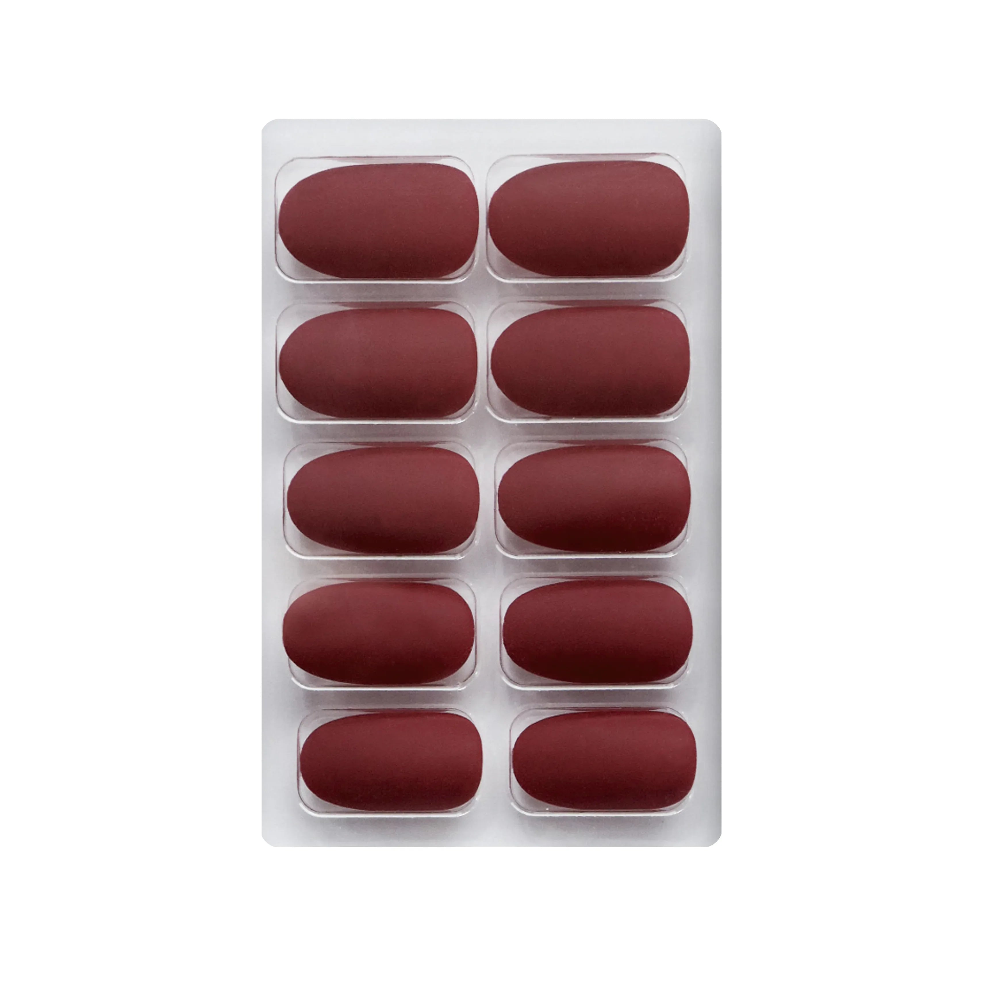 Matte Solid Color Nails Oval(SPN657-SPN666)