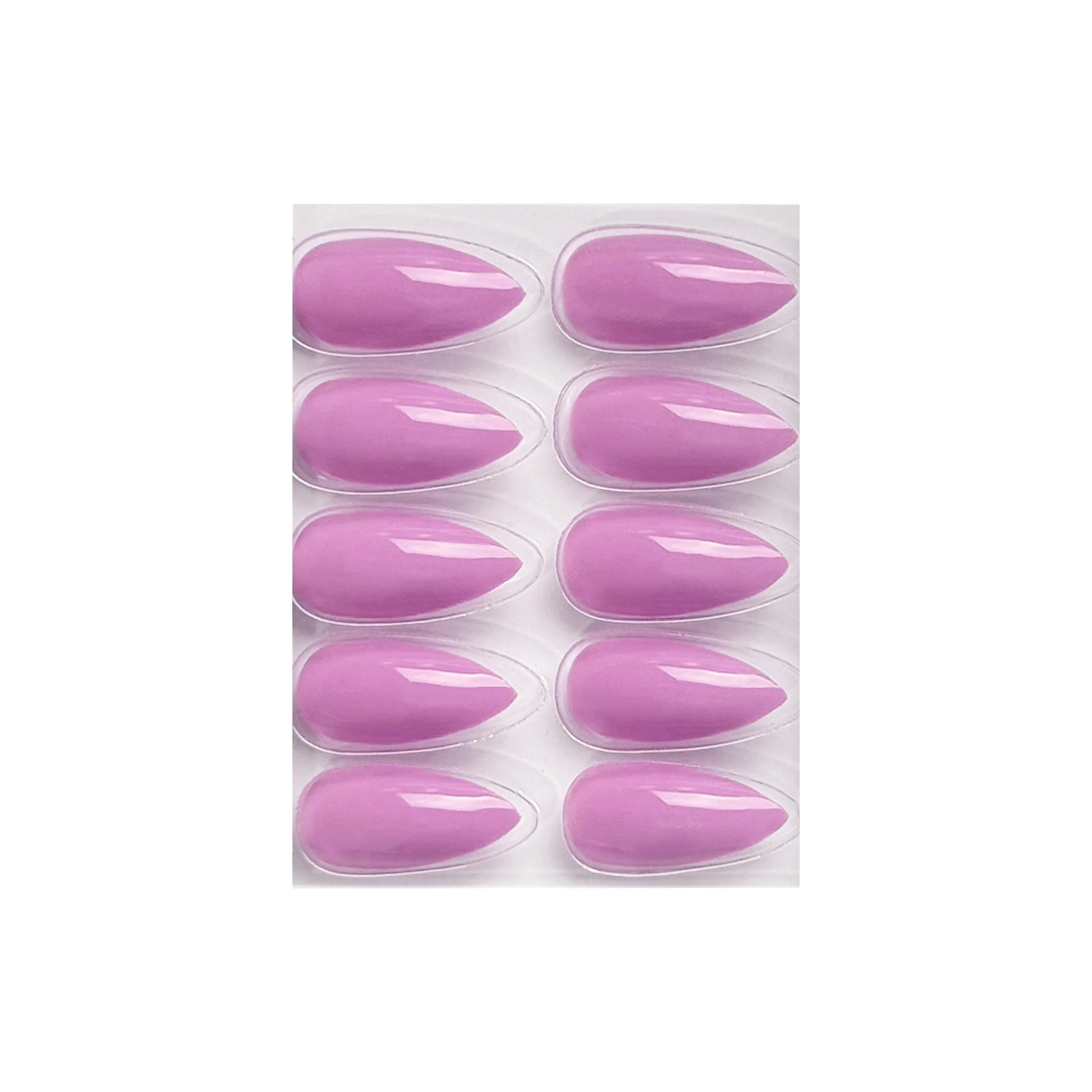 Glossy Solid Color Nails Sharp Almond(SPN631-SPN656)