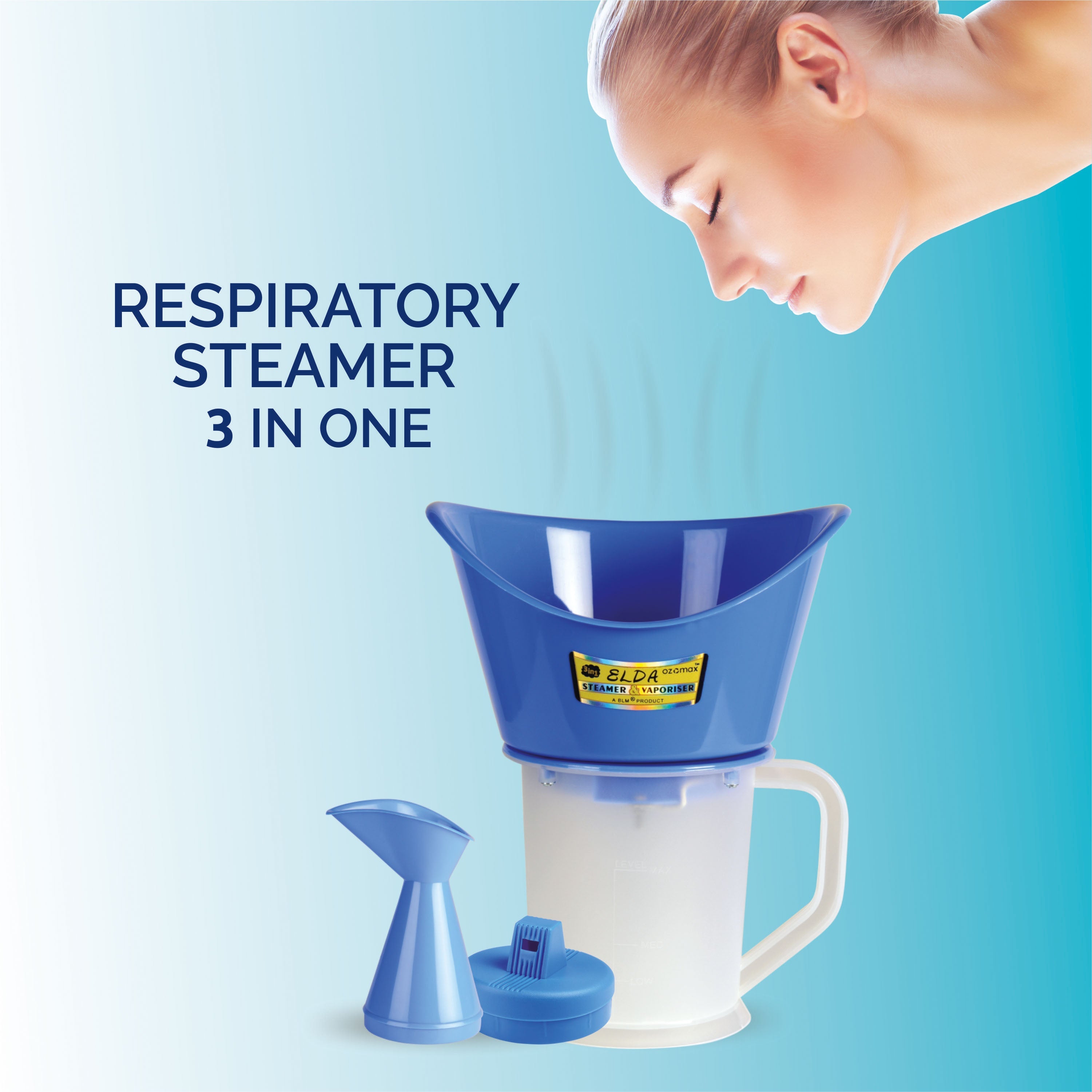 ELDA RESPIRATORY VAPORIZER With 3 Attachments