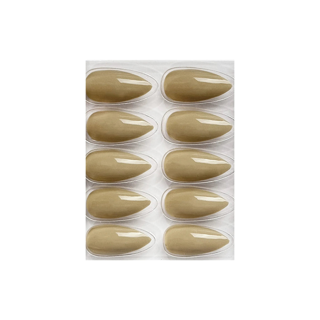 Glossy Solid Color Nails Sharp Almond(SPN631-SPN656)