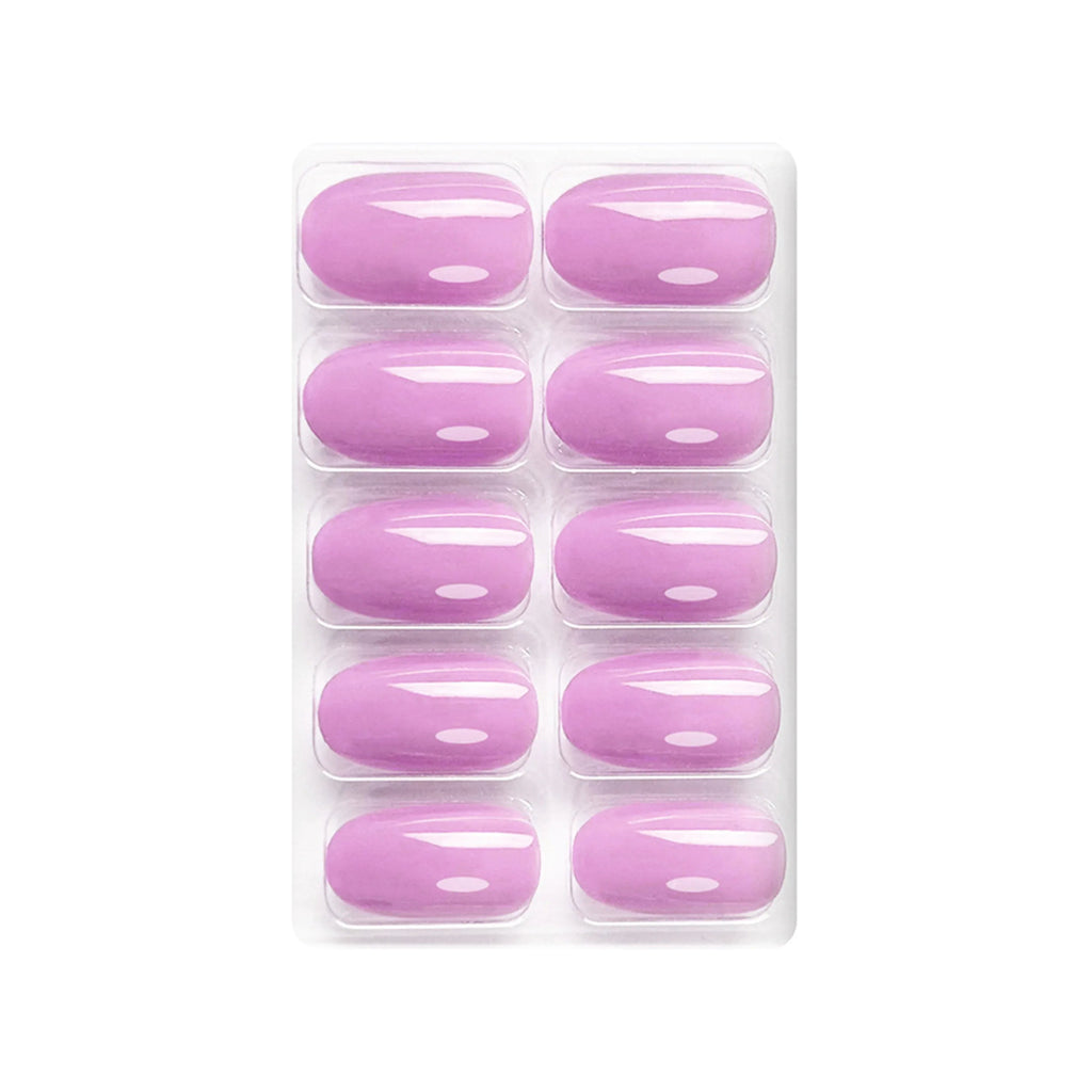 Glossy Solid Color Nails Oval(SPN527-SPN552)