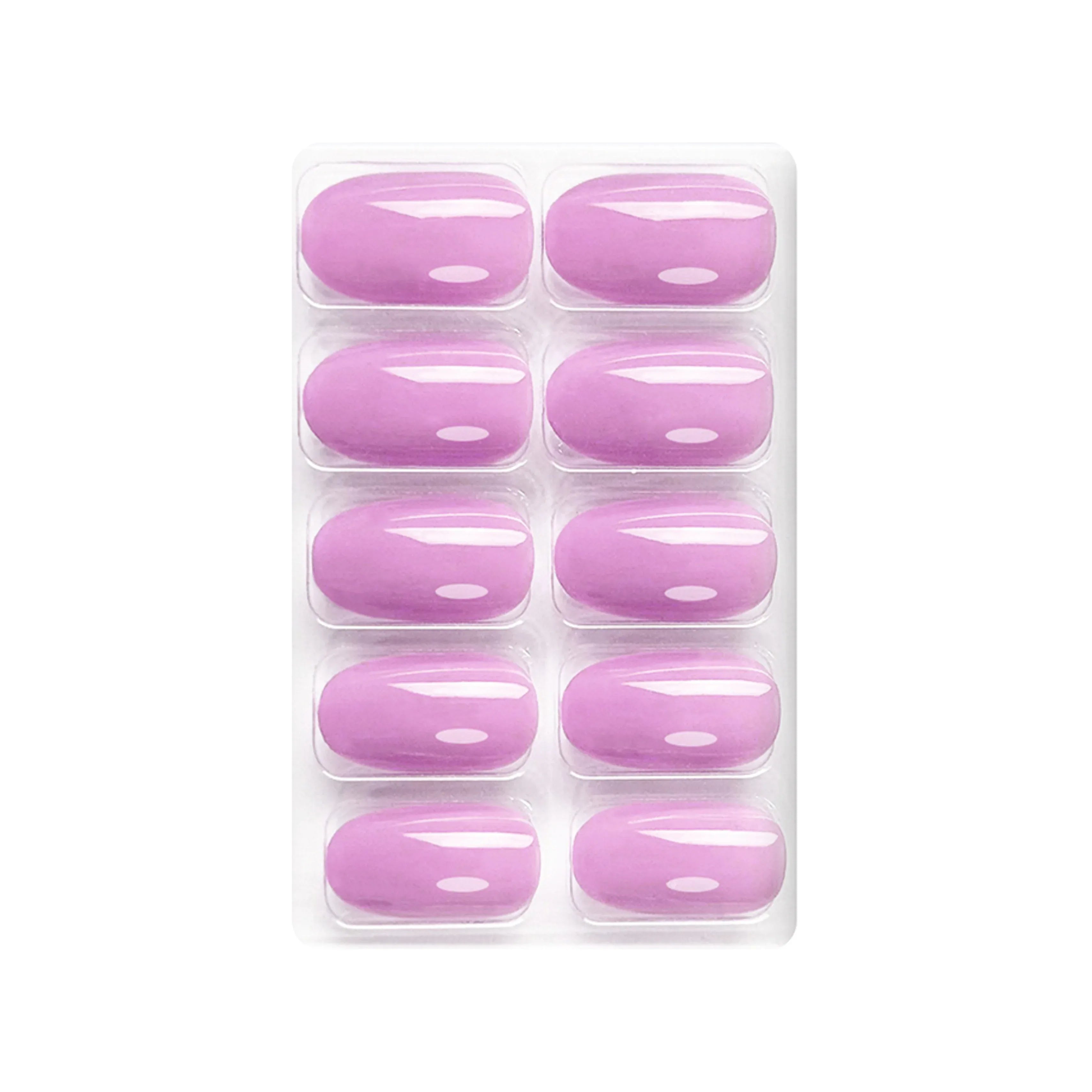 Glossy Solid Color Nails Oval(SPN527-SPN552)