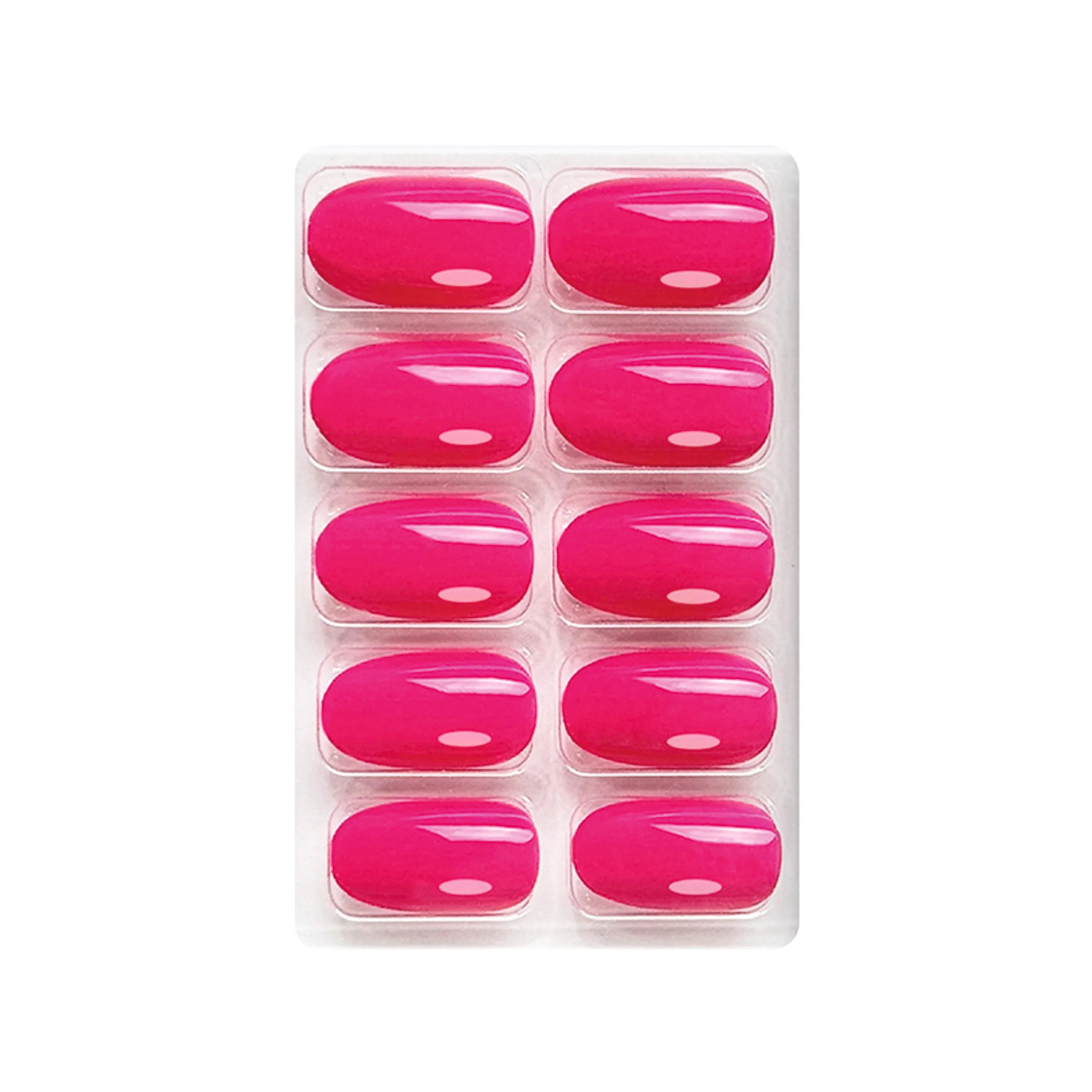 Glossy Solid Color Nails Oval(SPN527-SPN552)