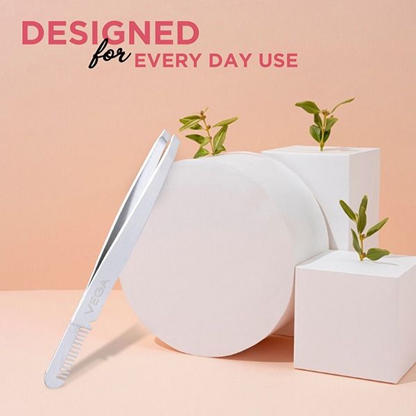 2 in 1 Brow Groomer and Tweezer - TWE-01
