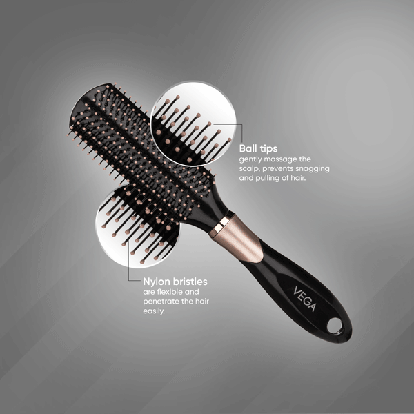 Vega Flat Hair Brush - E34-FB