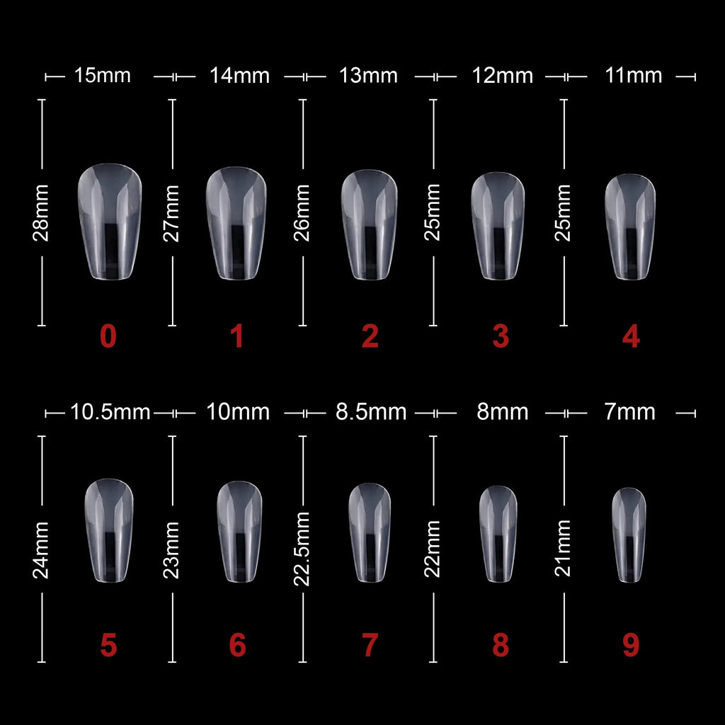 Soft Gel Tips Matte Short T-Shape-PT18-CLEAR