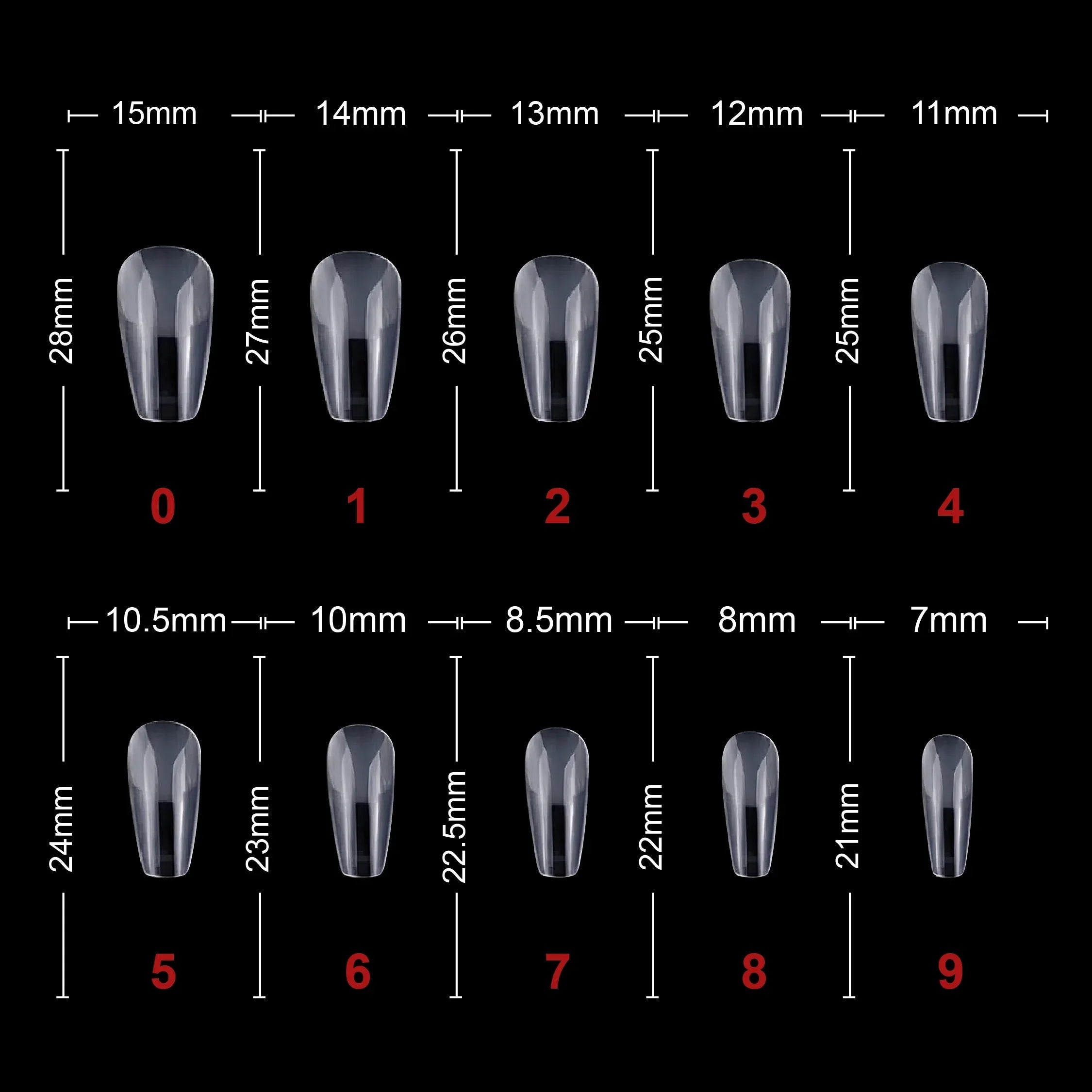 Soft Gel Tips Matte Short T-Shape-PT18-CLEAR