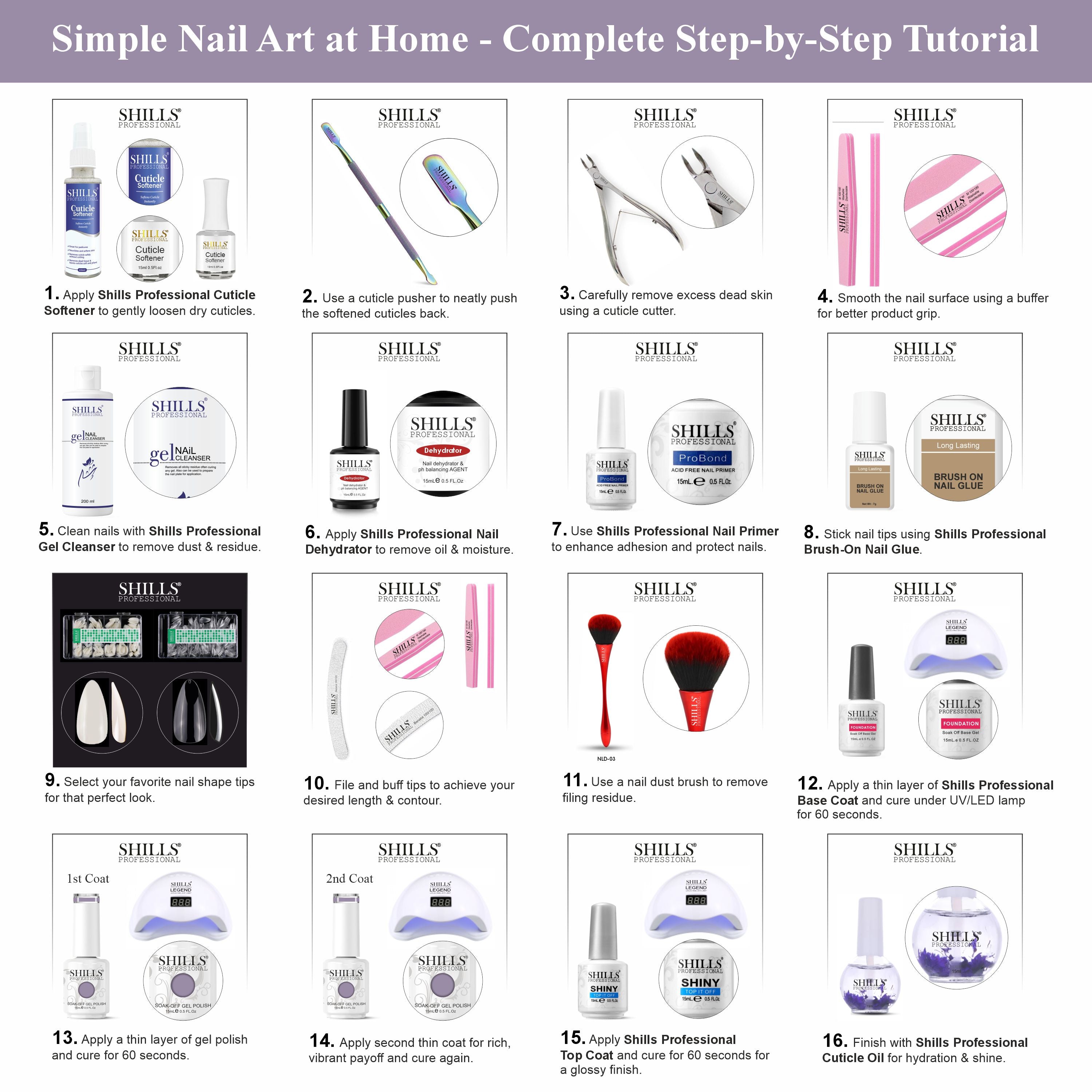 SHILLS PROFESSIONAL UV/LED Nail Polish 15ml