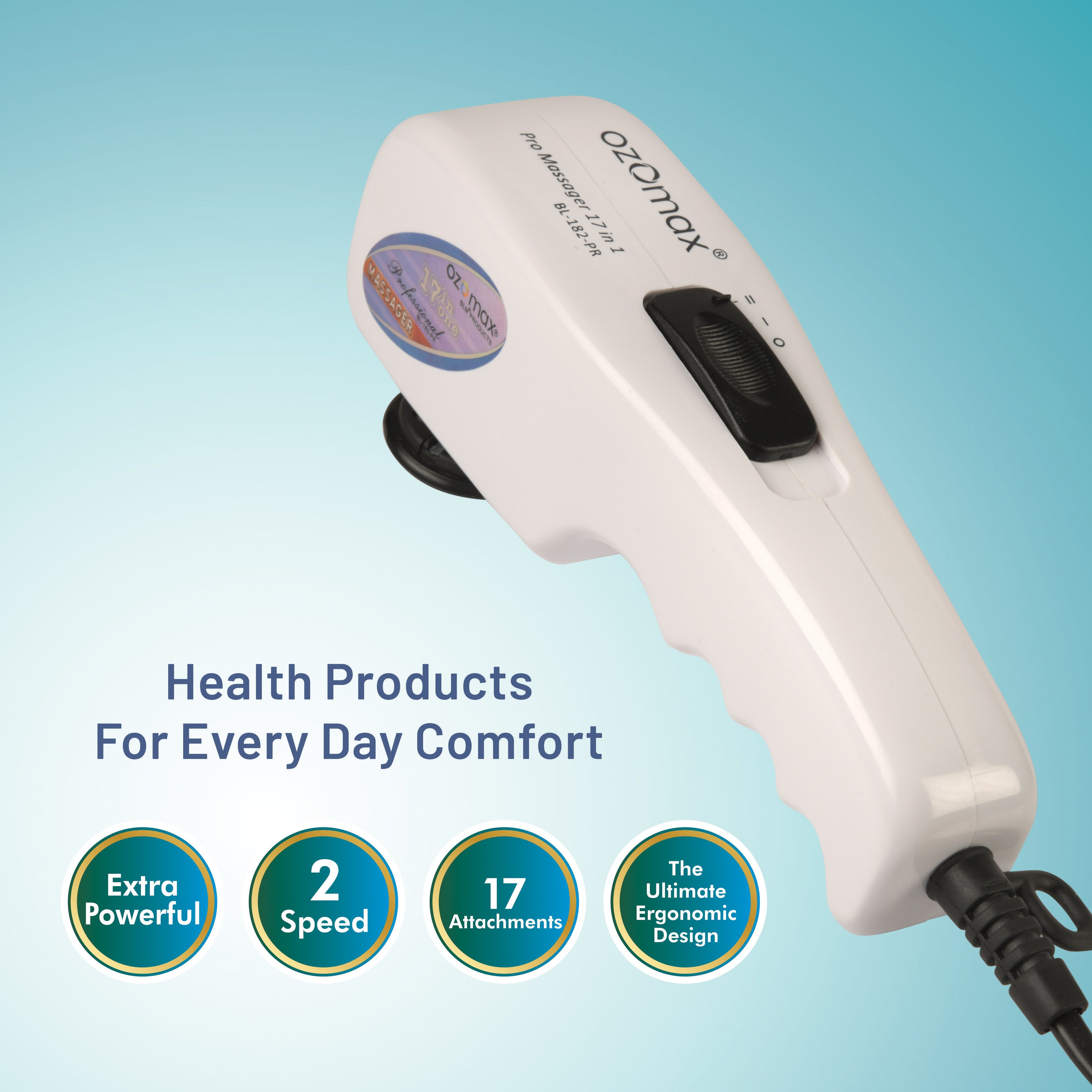 PRO MASSAGE APPARATUS with 17 Attachments