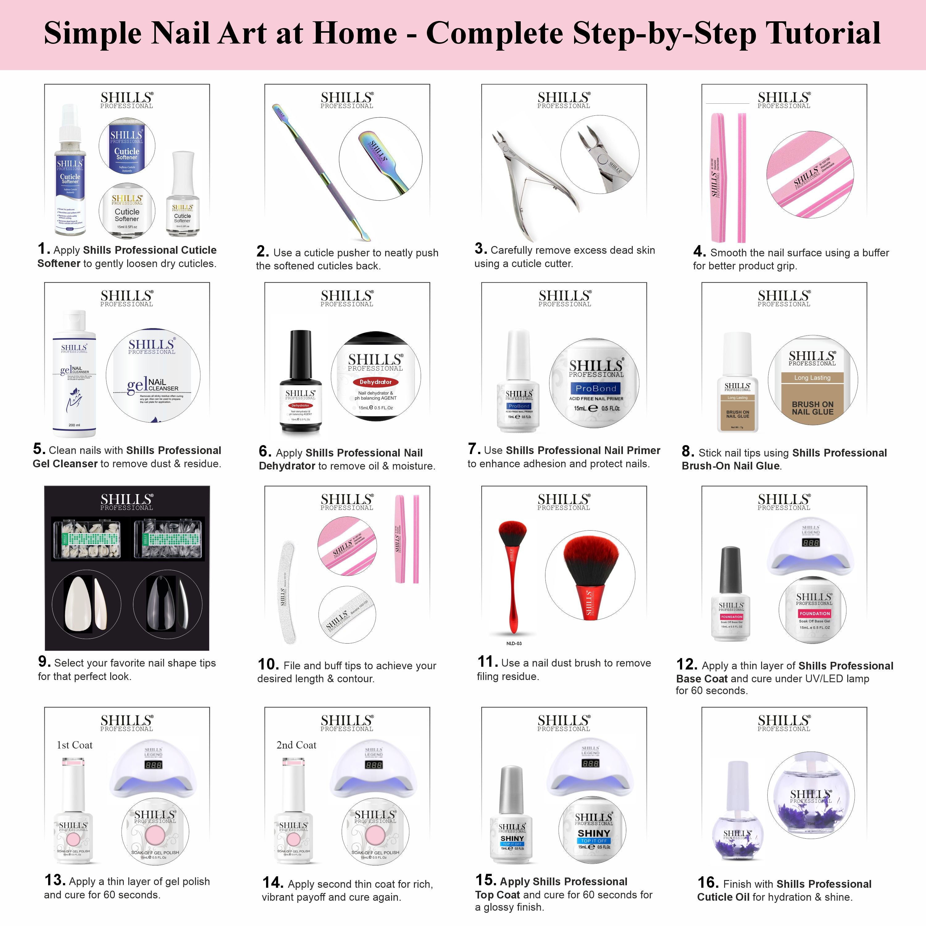 SHILLS PROFESSIONAL UV/LED Nail Polish 15ml