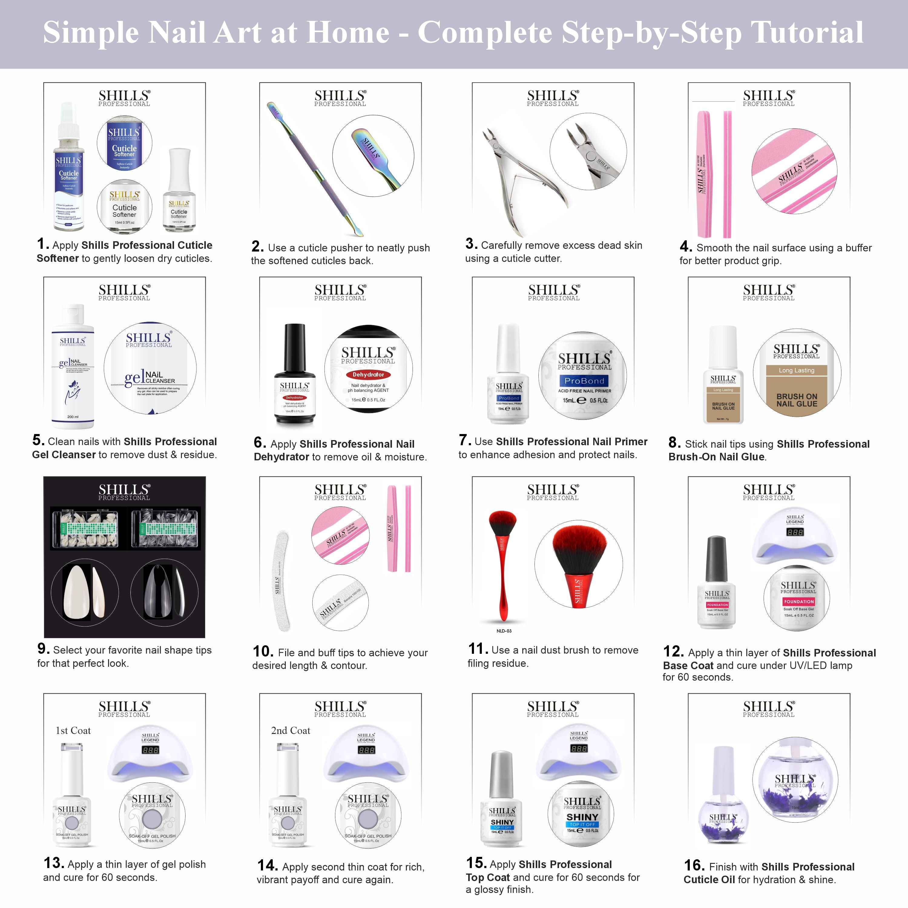 SHILLS PROFESSIONAL UV/LED Nail Polish 15ml
