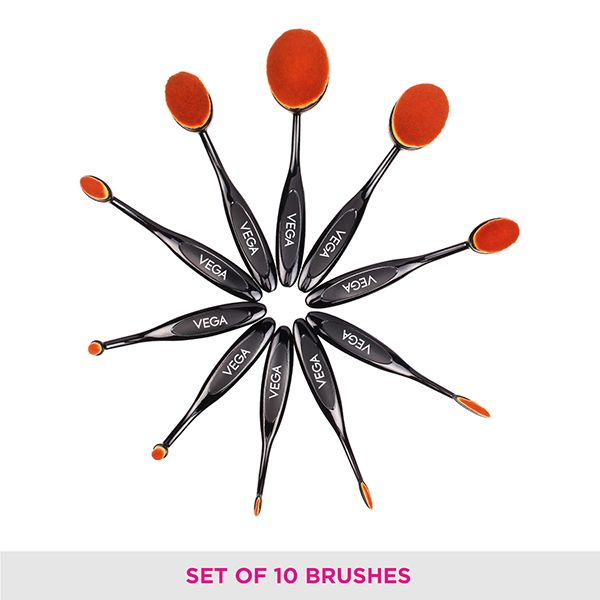 Pro EZ Set of 10 Professional Make-Up Brushes - MBS-10