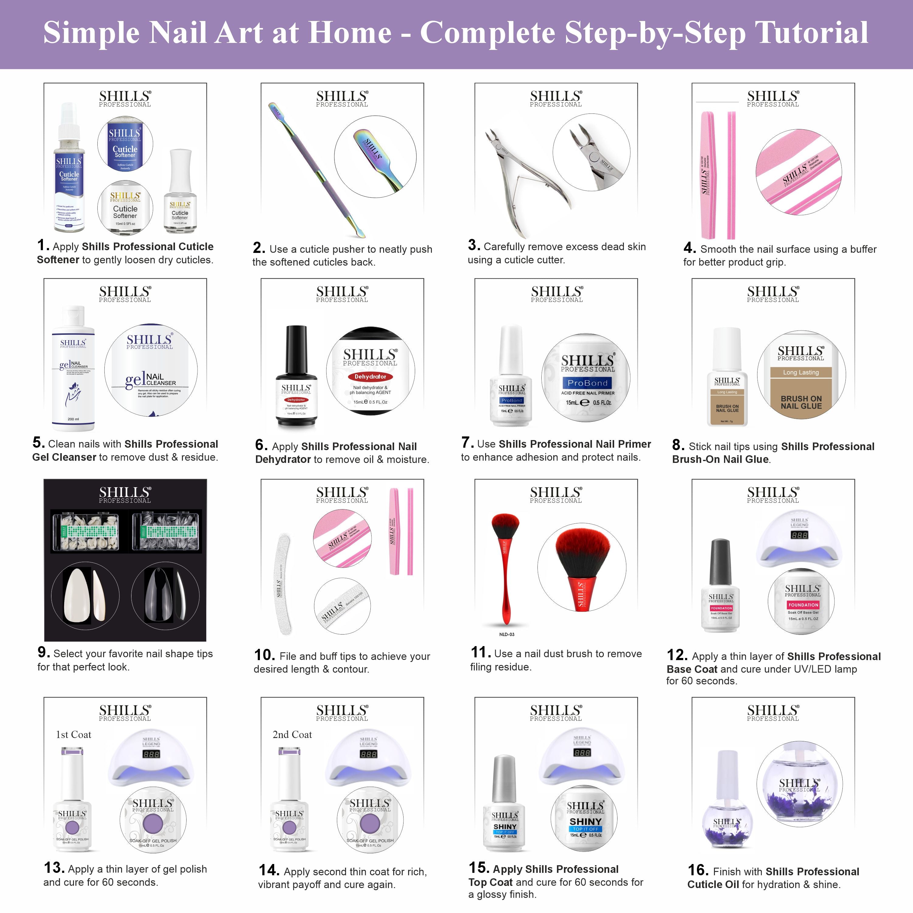 SHILLS PROFESSIONAL UV/LED Nail Polish 15ml