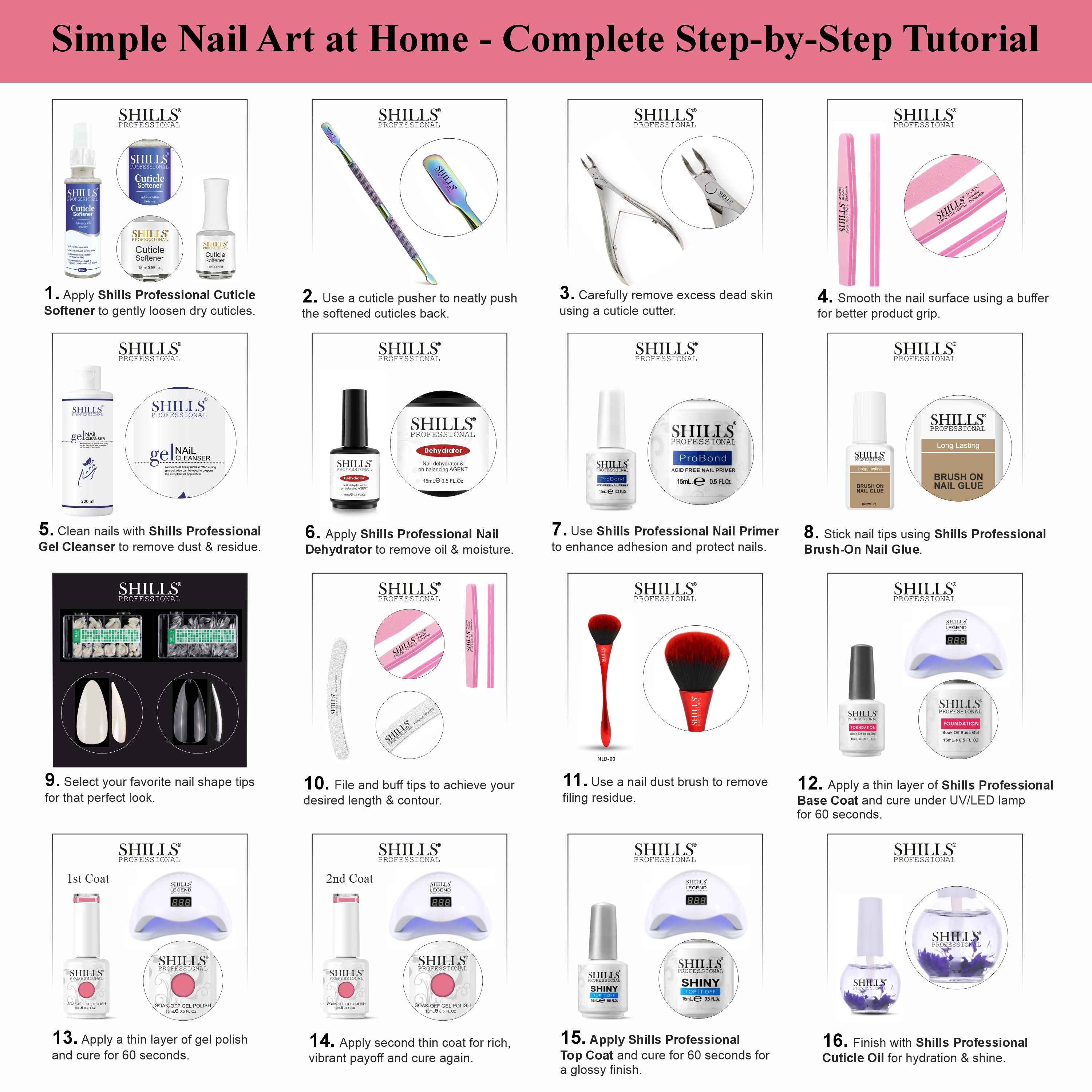 SHILLS PROFESSIONAL UV/LED Gel Nail Polish 15ml