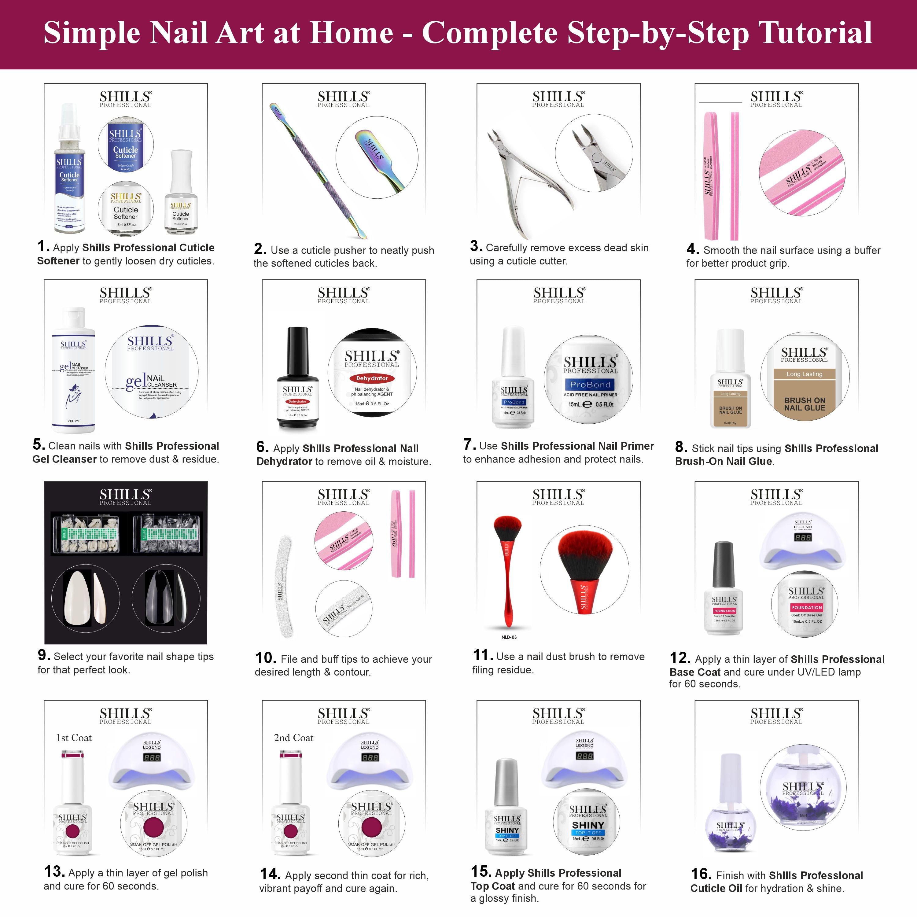 SHILLS PROFESSIONAL UV/LED Gel Nail Polish 15ml