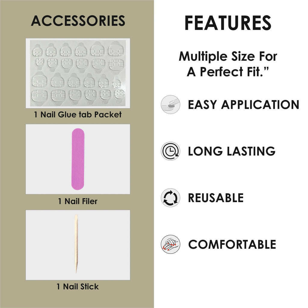 Glossy Solid Color Nails Square(SPN579-SPN604)