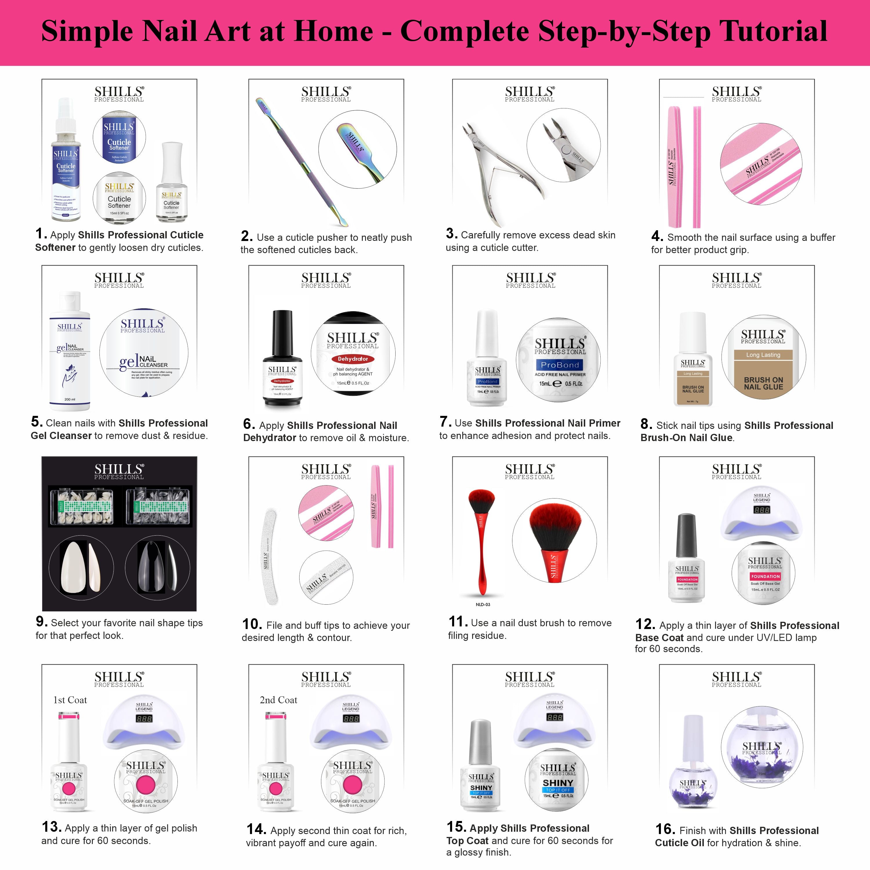 SHILLS PROFESSIONAL UV/LED Gel Nail Polish 15ml