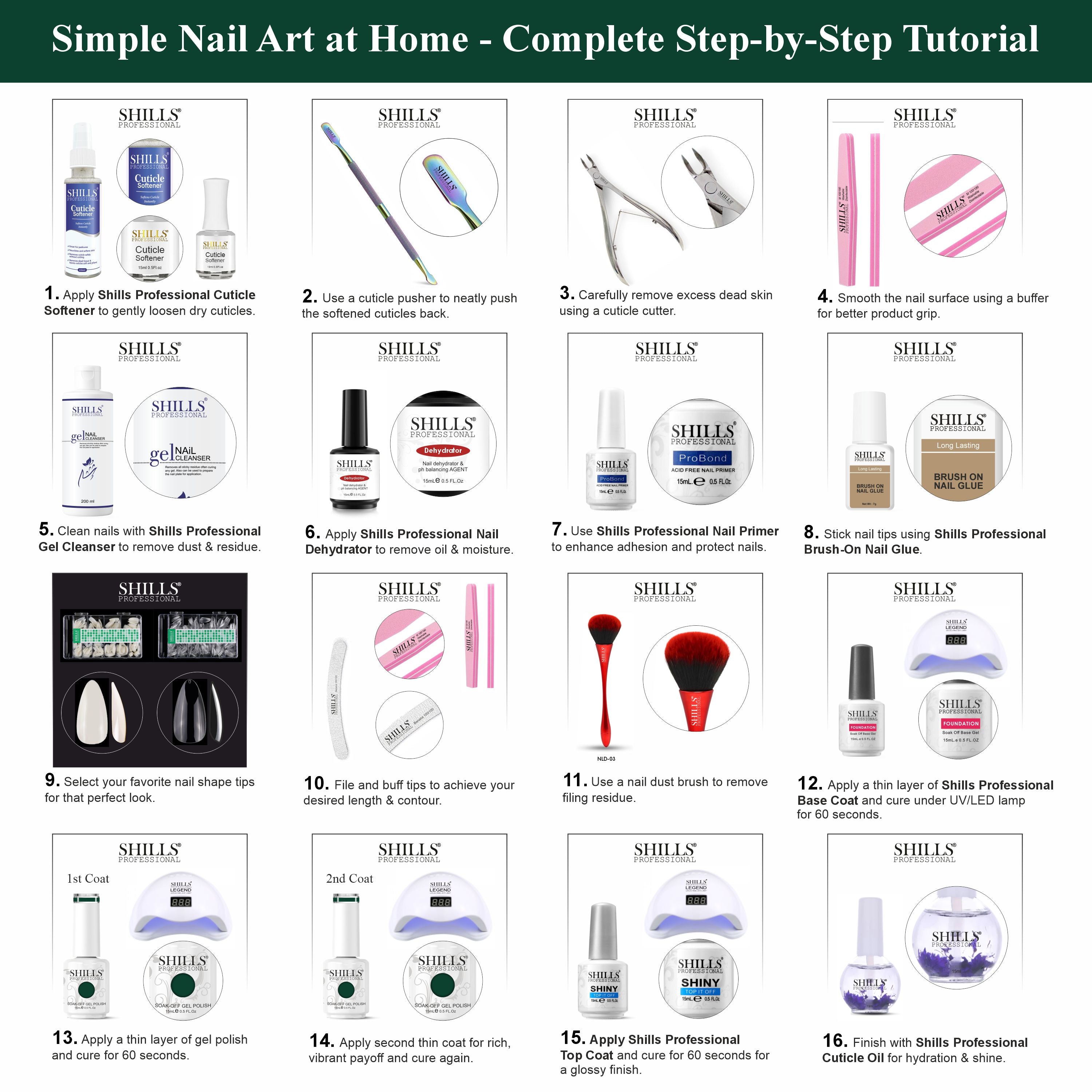 SHILLS PROFESSIONAL UV/LED Gel Nail Polish 15ml