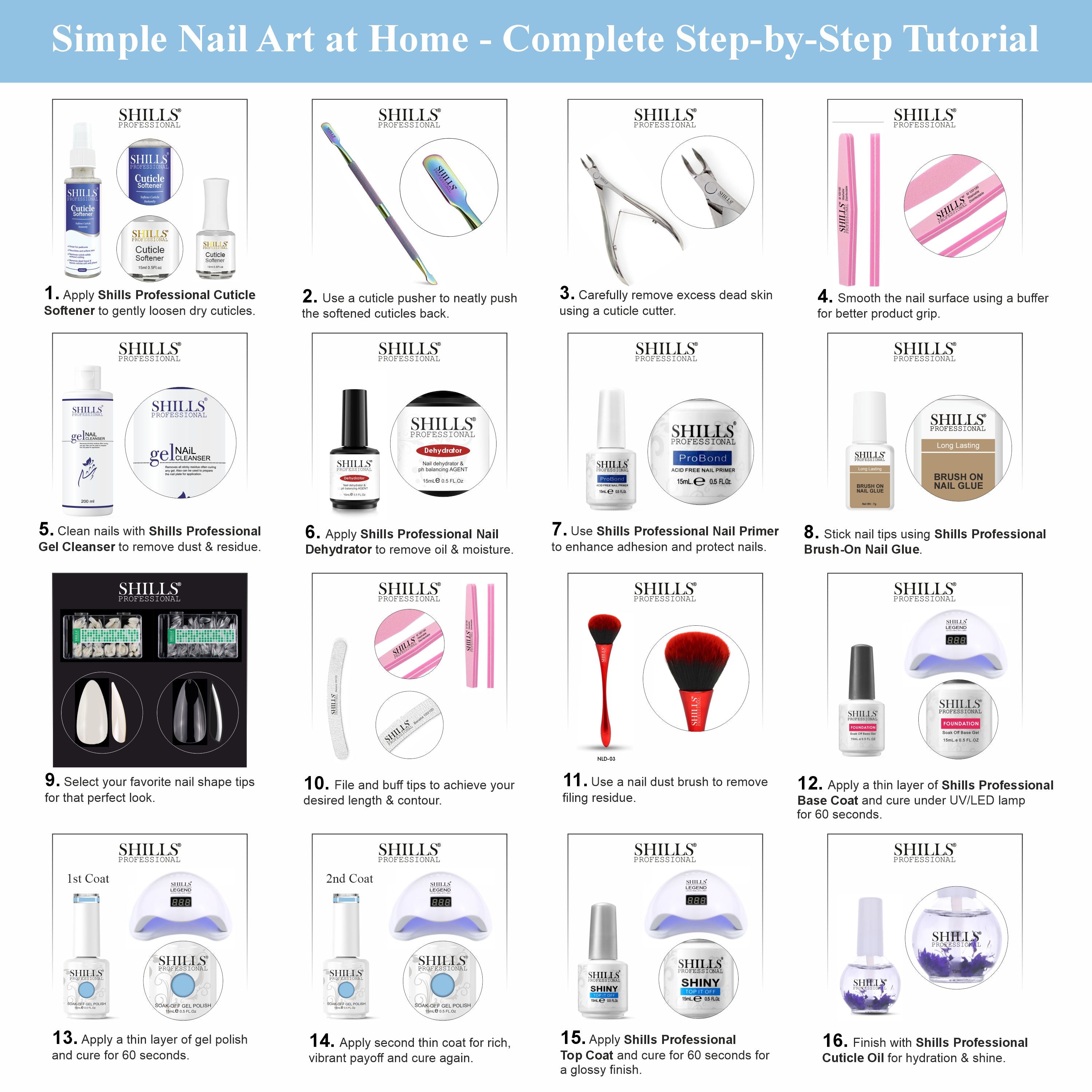 SHILLS PROFESSIONAL UV/LED Nail Polish 15ml