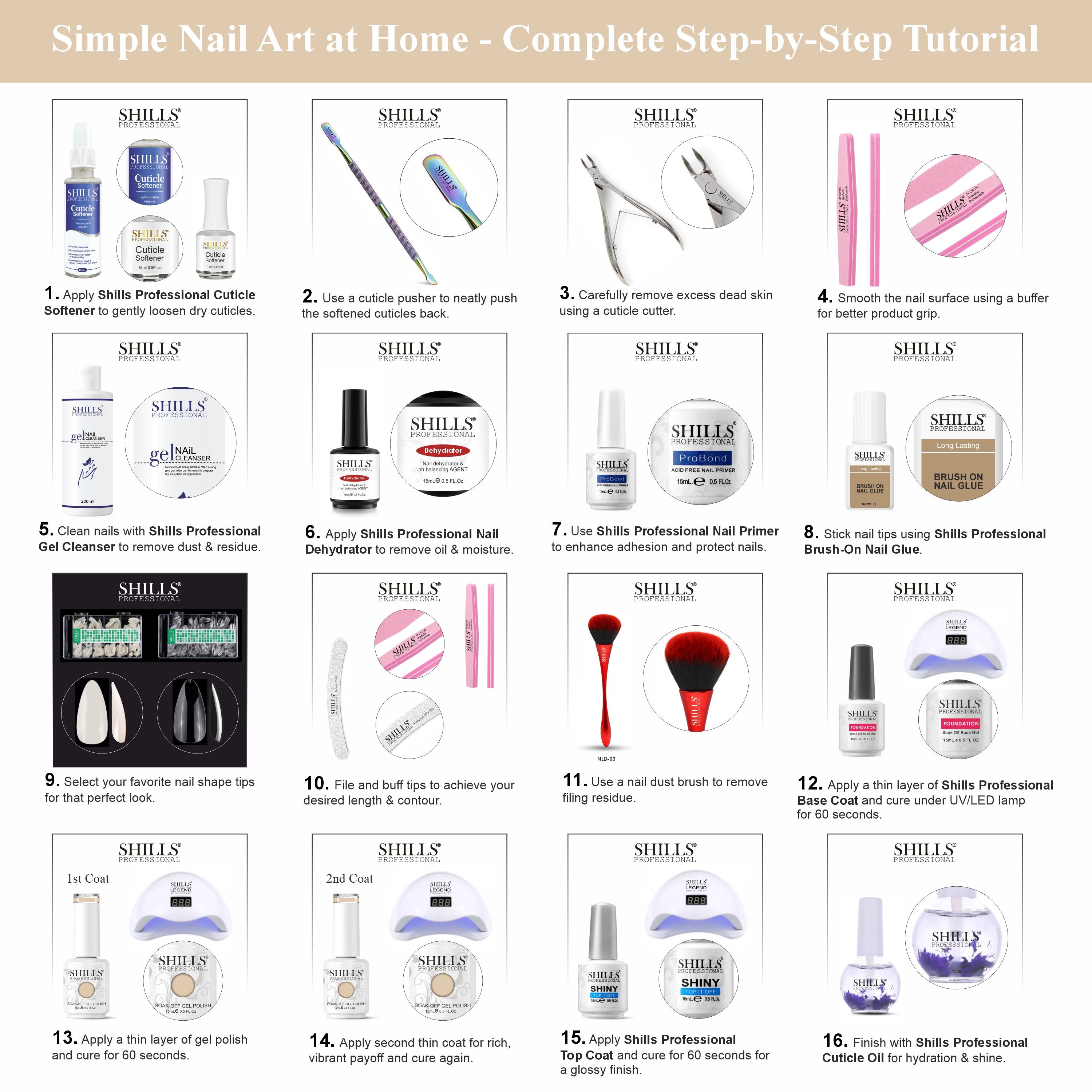 SHILLS PROFESSIONAL UV/LED Nail Polish 15ml
