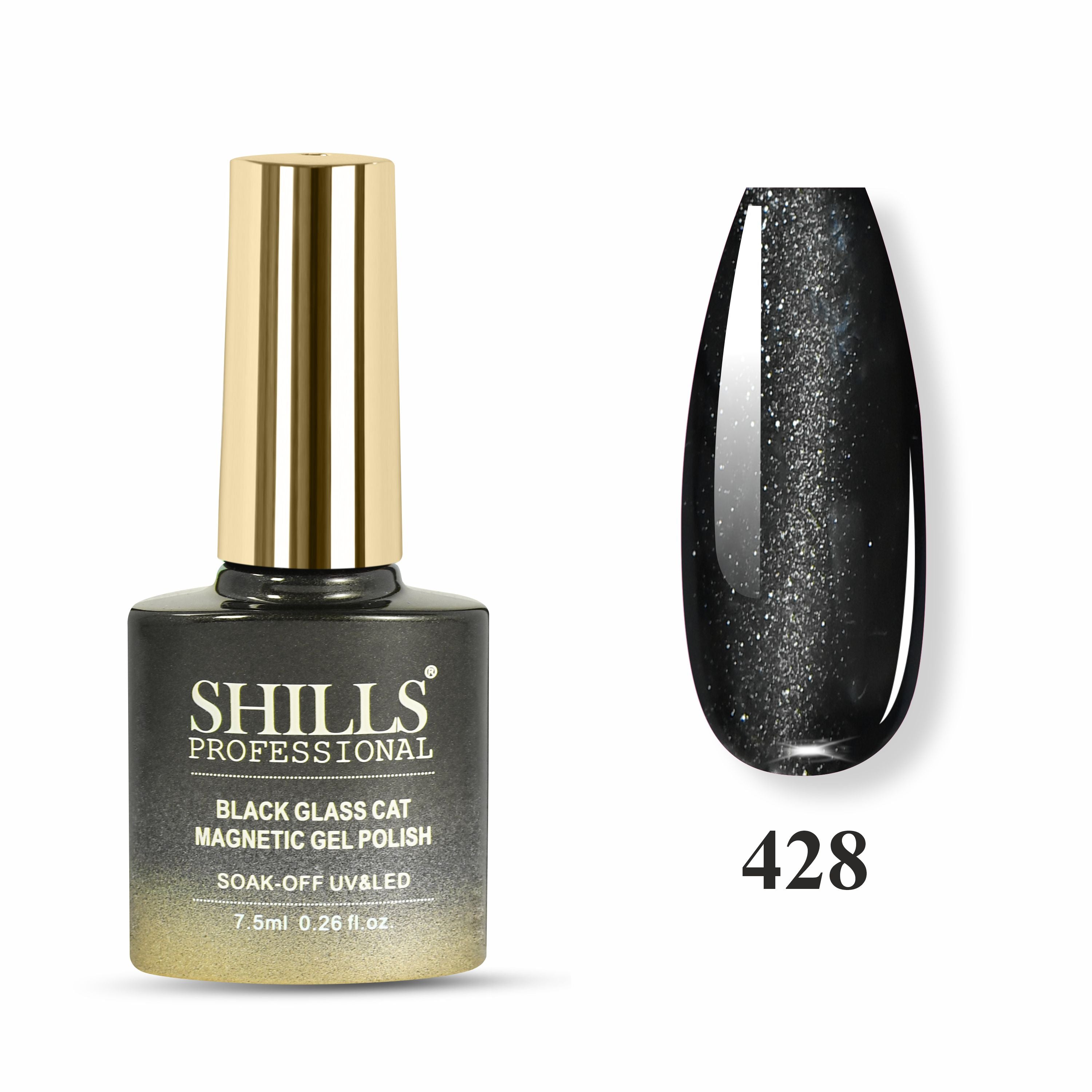 Black Glass Cat Magnetic Gel Polish