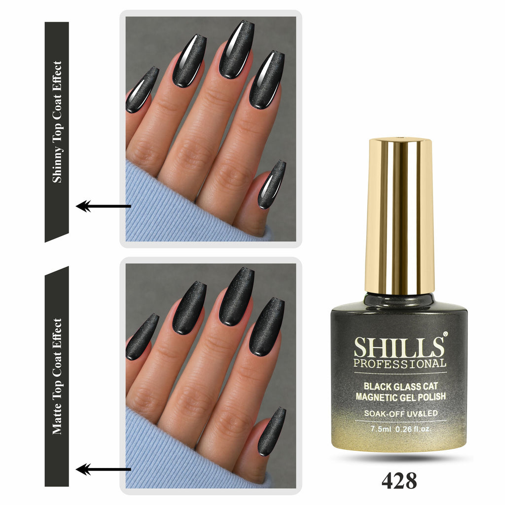 Black Glass Cat Magnetic Gel Polish