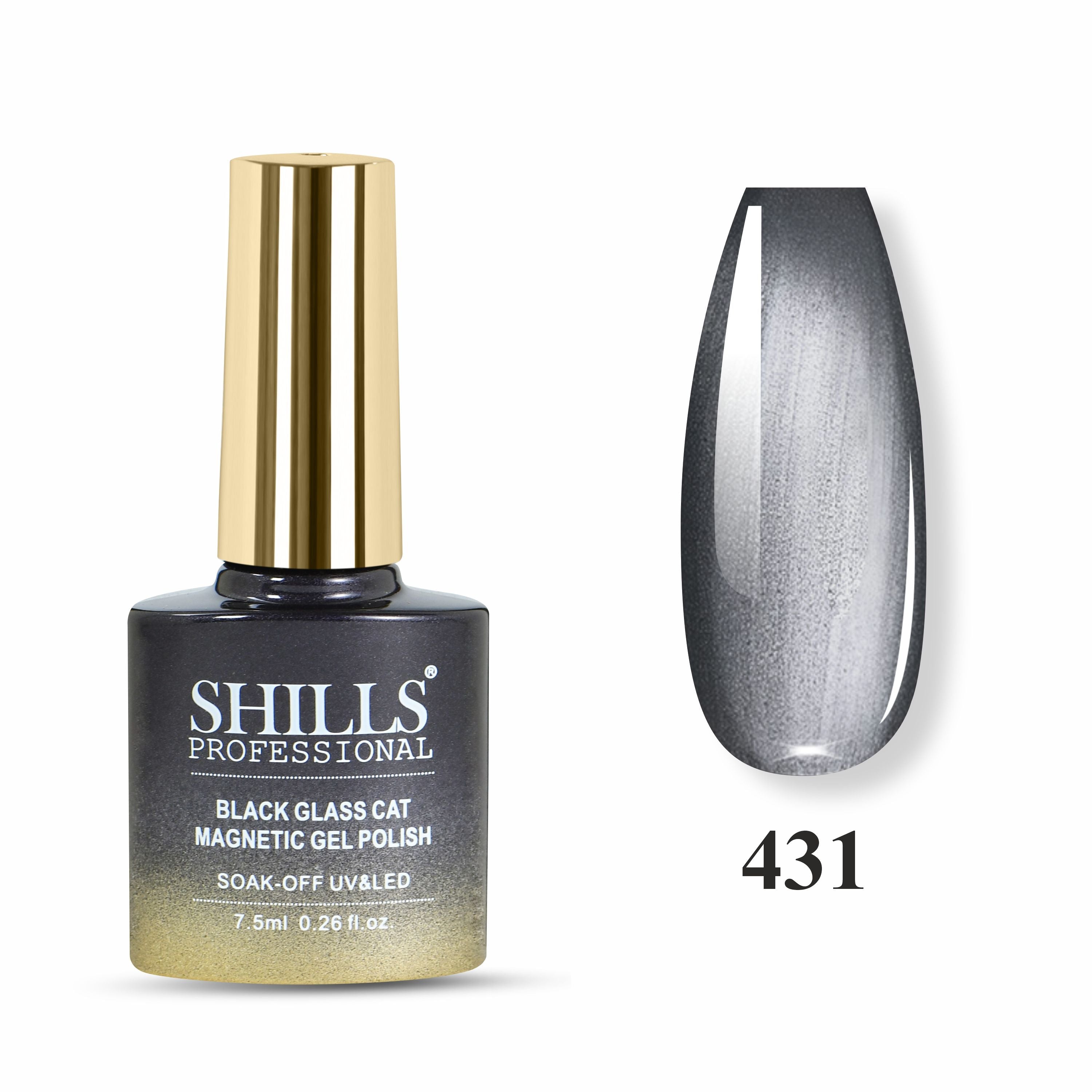 Black Glass Cat Magnetic Gel Polish