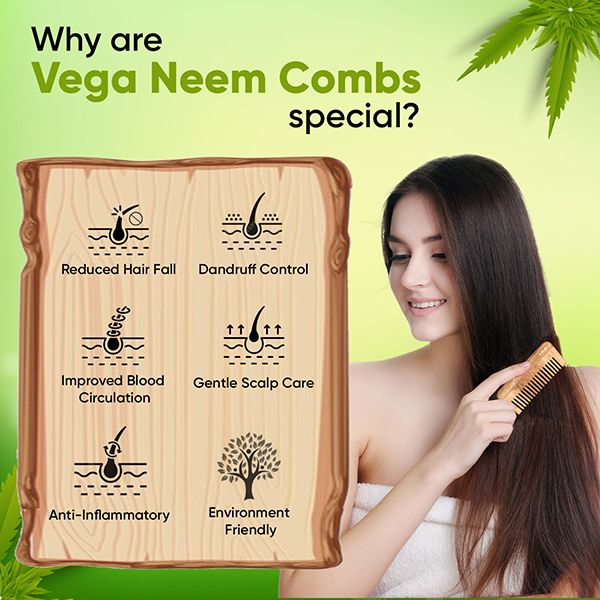 Vega Neem Wooden Comb