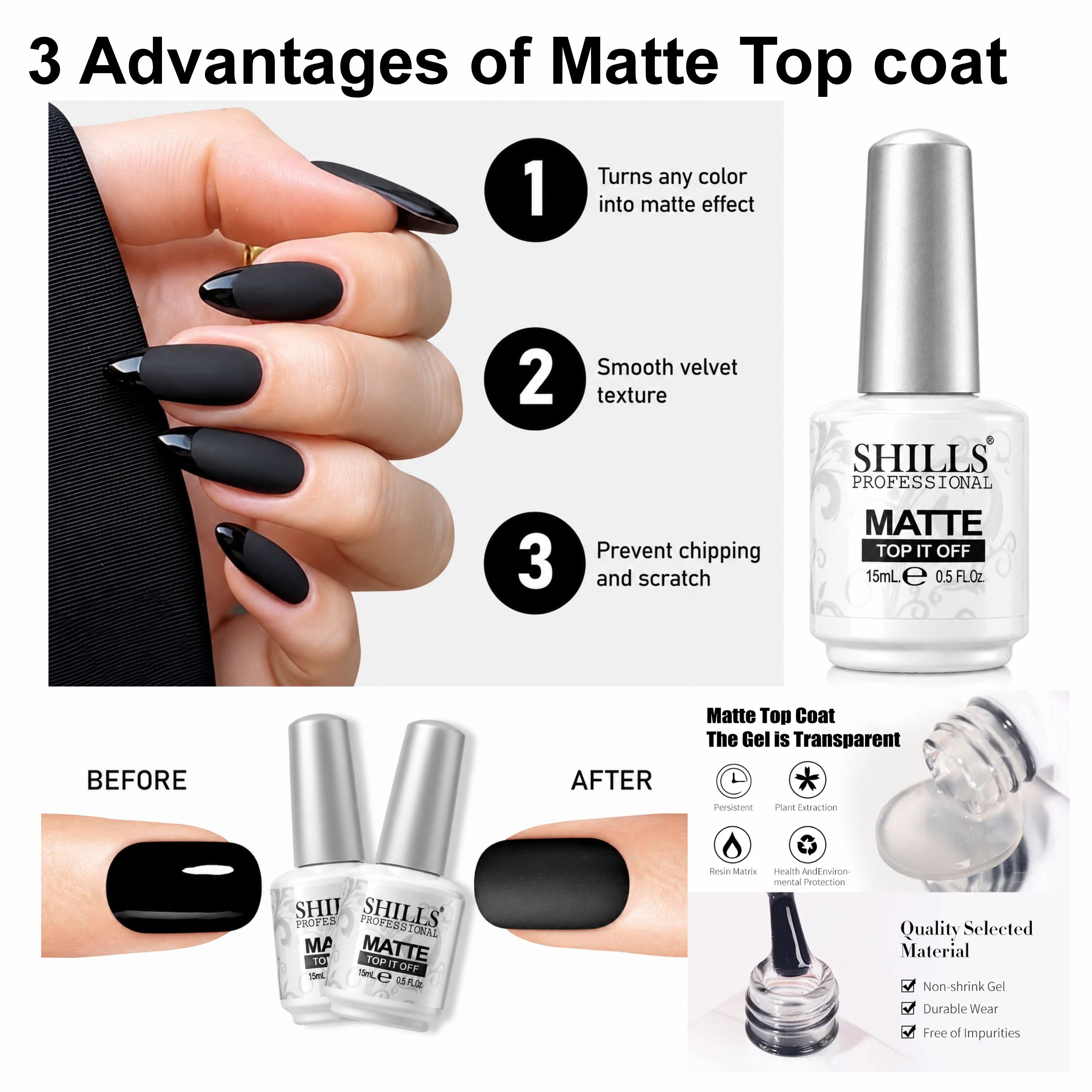Nail Base Coat and Glossy Top Coat Combo