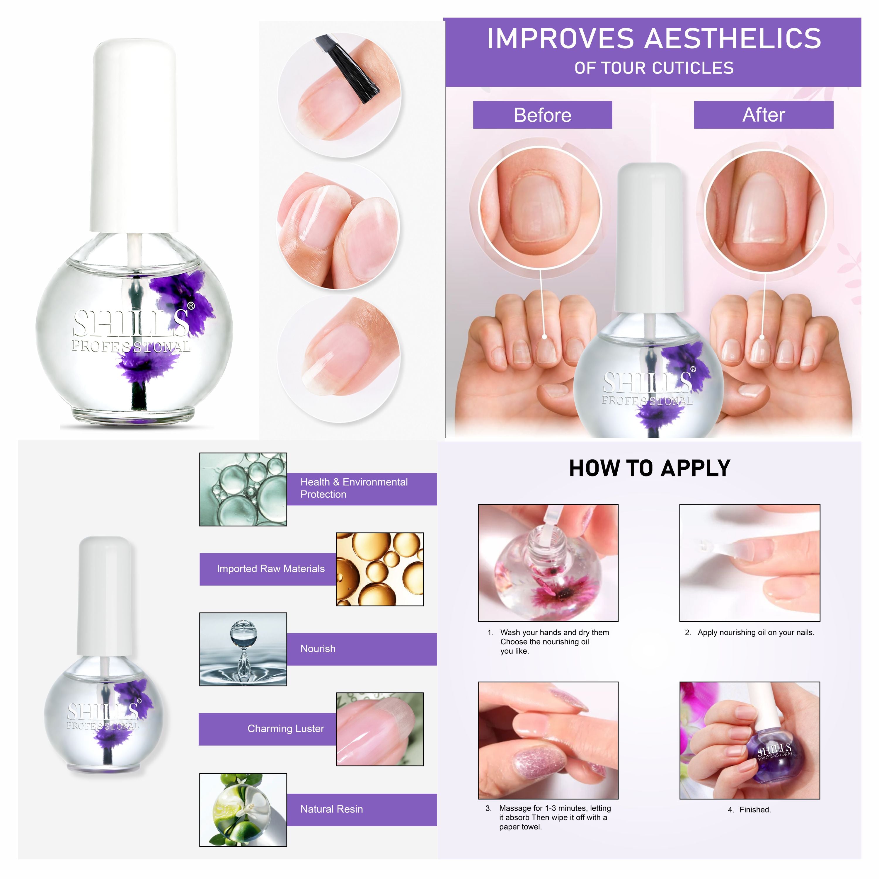 Nail Art Applicator Combo Kit for UV LED Gel