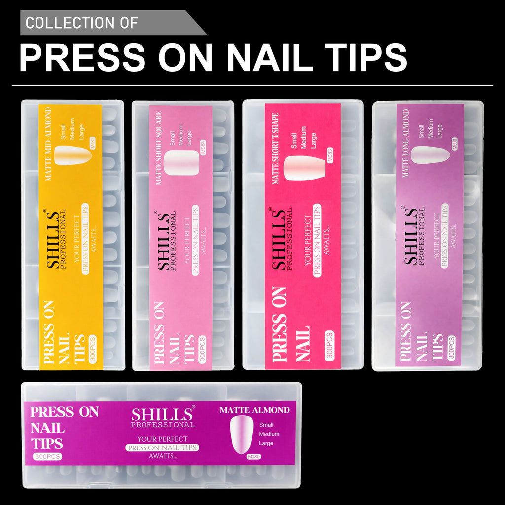 Press On Nail Tips – Matte Mid Almond