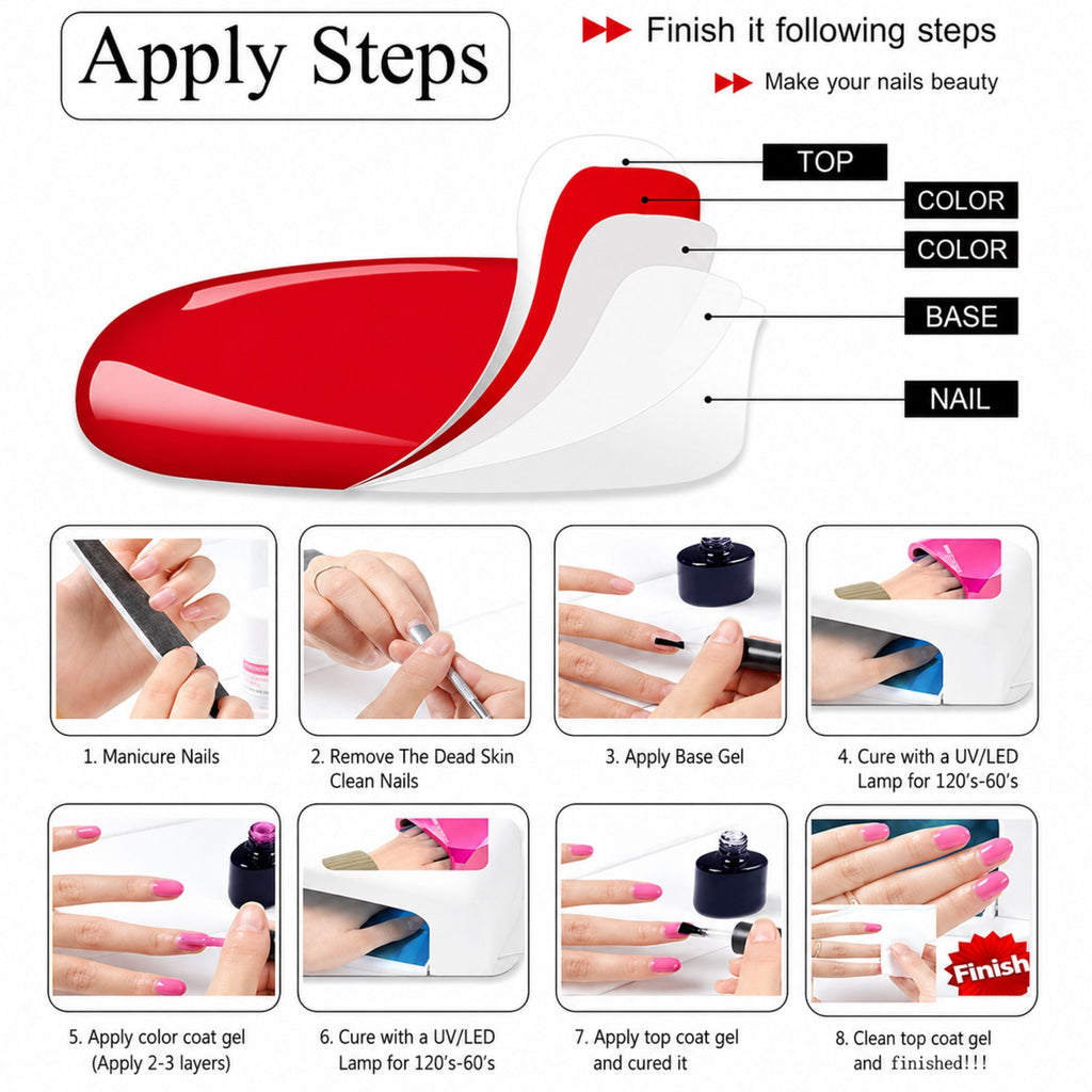 Nail Base Coat and Glossy Top Coat Combo