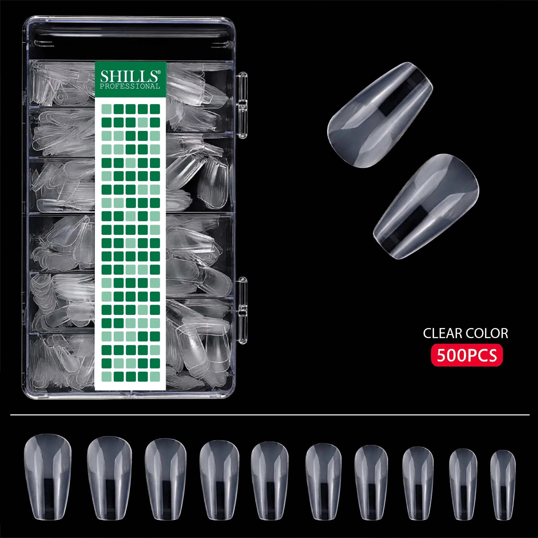 Soft Gel Tips Matte Short T-Shape-PT18-CLEAR