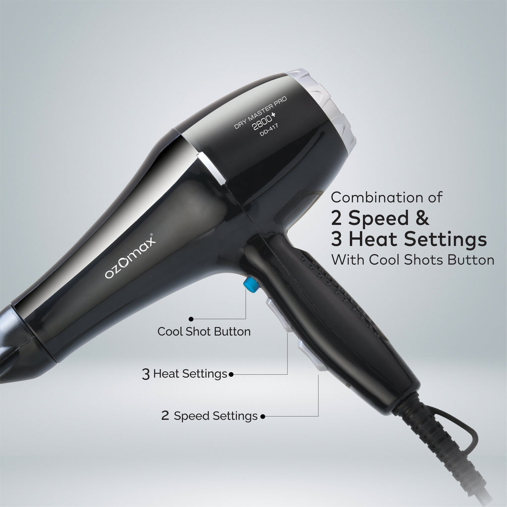 Dry Master Pro Hair Dryer 2800+ with Diffuser