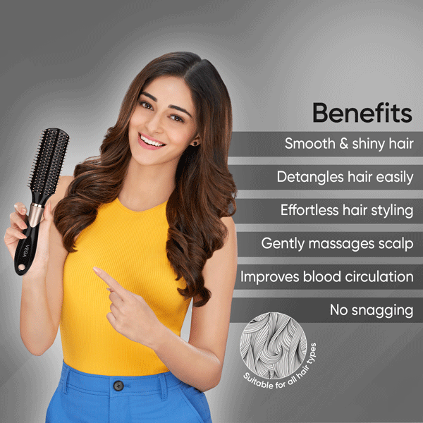 Vega Flat Hair Brush - E34-FB
