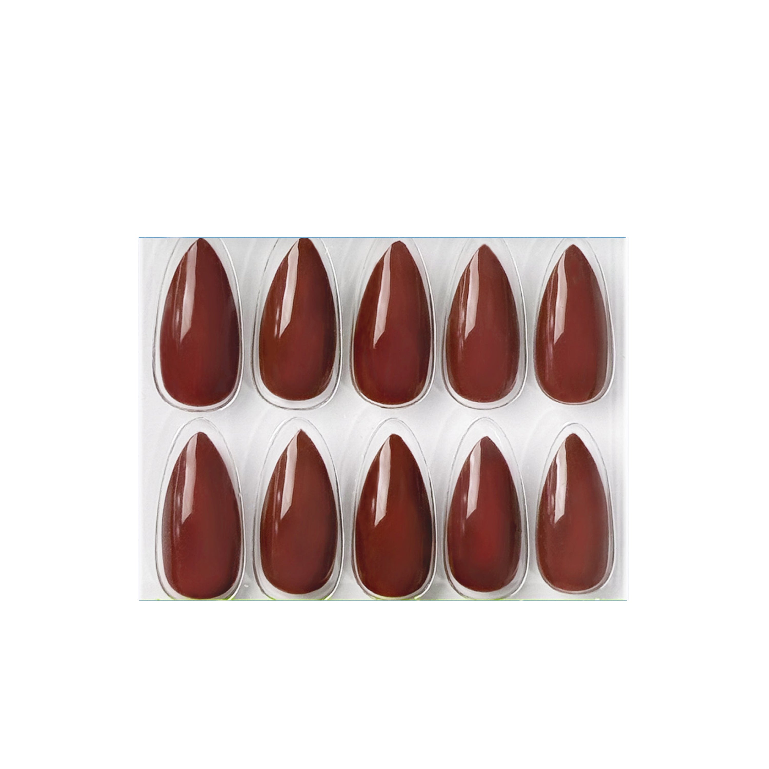 Glossy Solid Color Nails Sharp Almond(SPN605-SPN656)