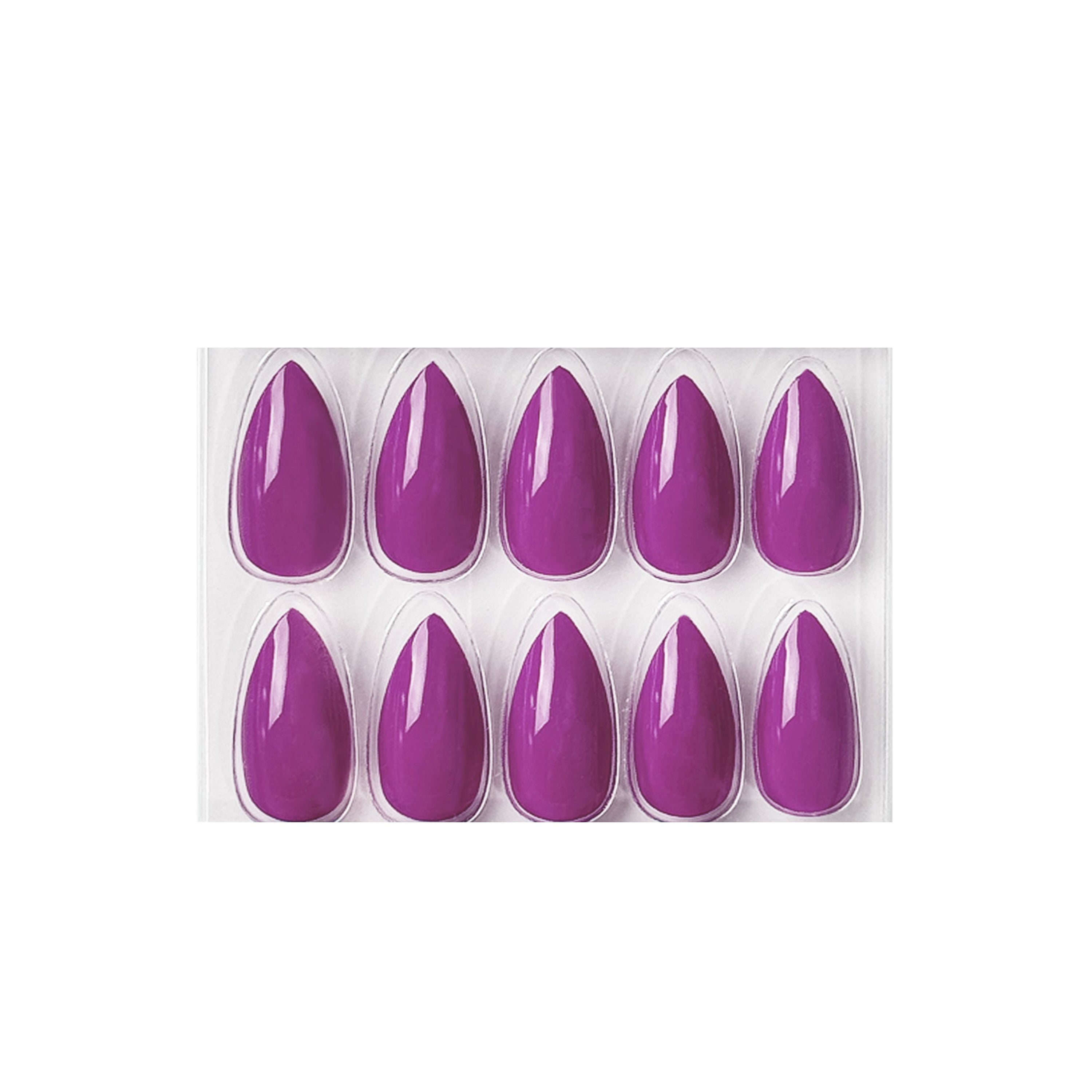 Glossy Solid Color Nails Sharp Almond(SPN605-SPN656)