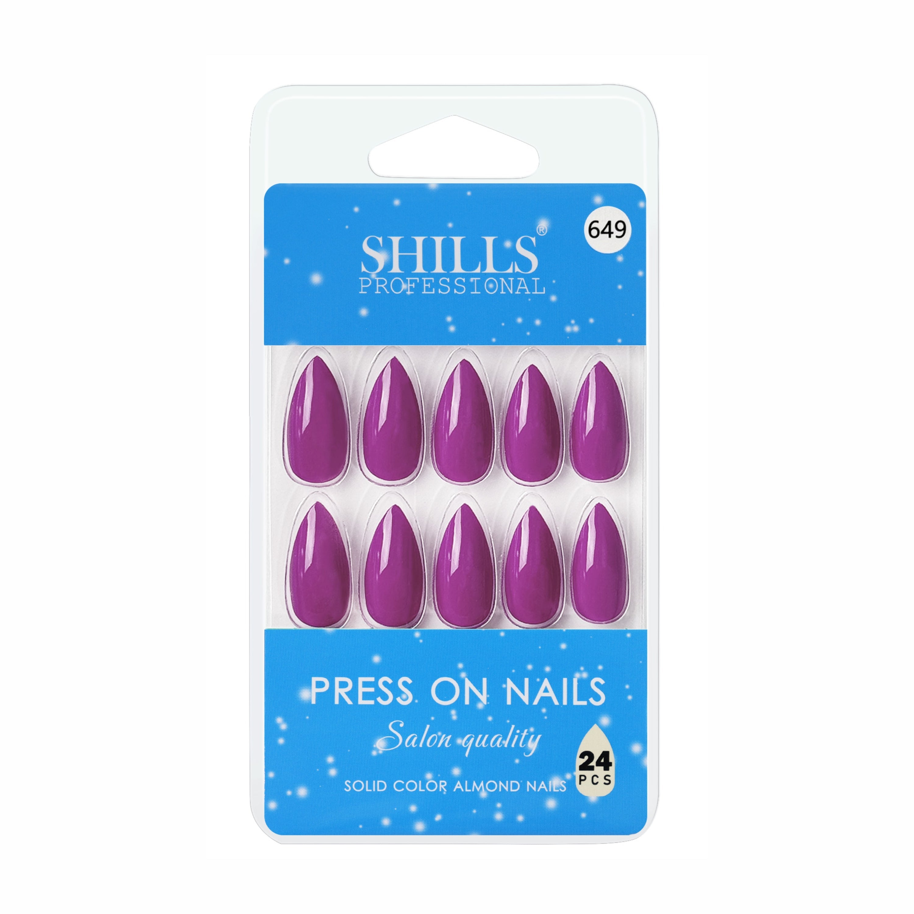 Glossy Solid Color Nails Sharp Almond(SPN605-SPN656)