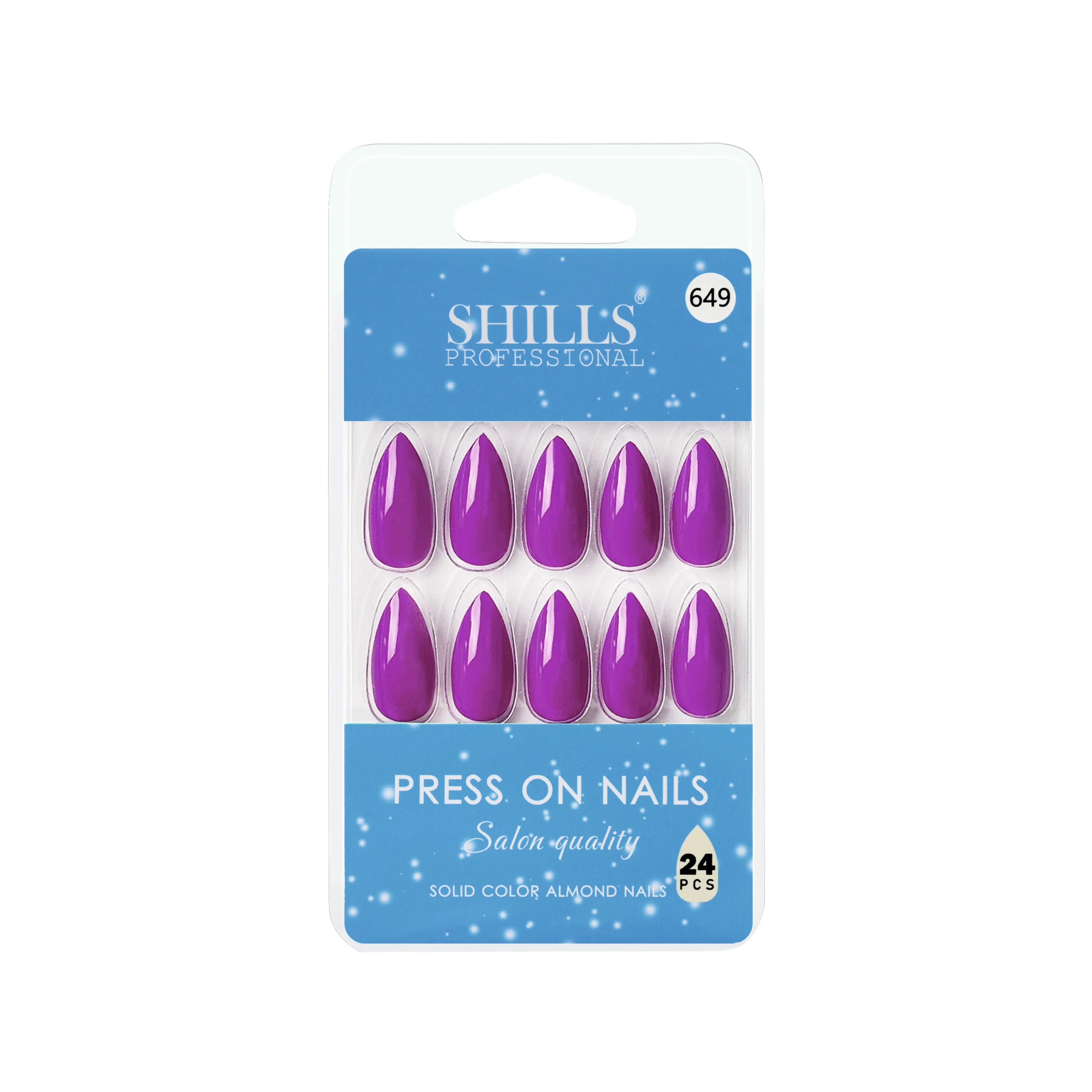 Glossy Solid Color Nails Sharp Almond(SPN631-SPN656)