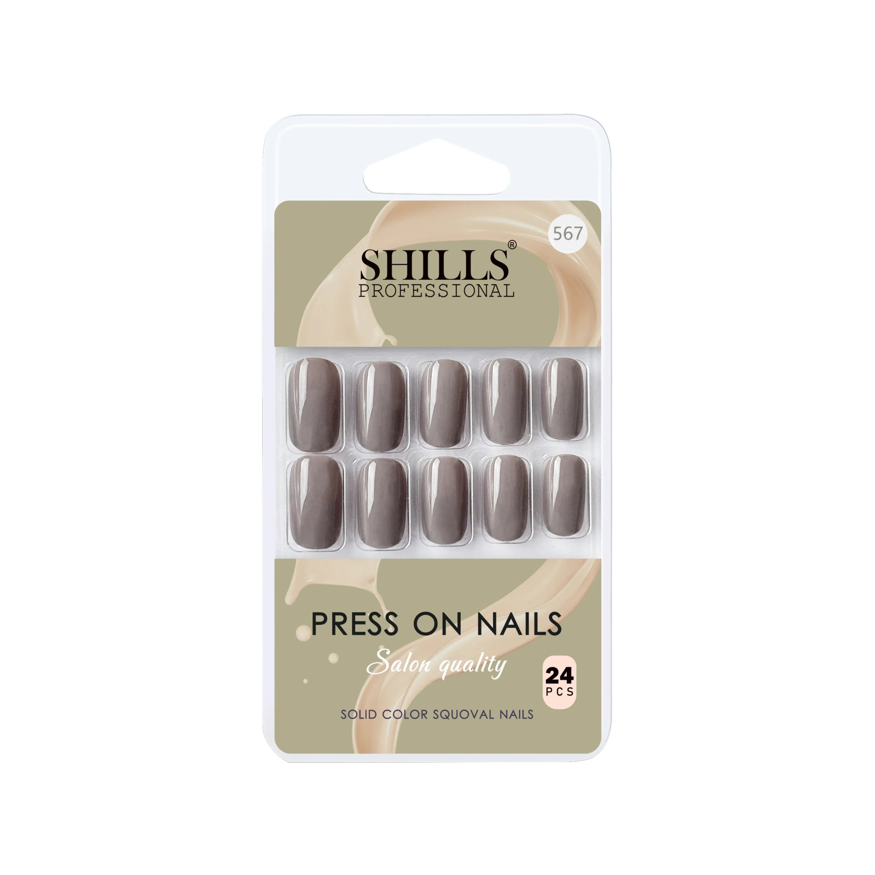 Glossy Solid Color Nails Square(SPN553-SPN604)