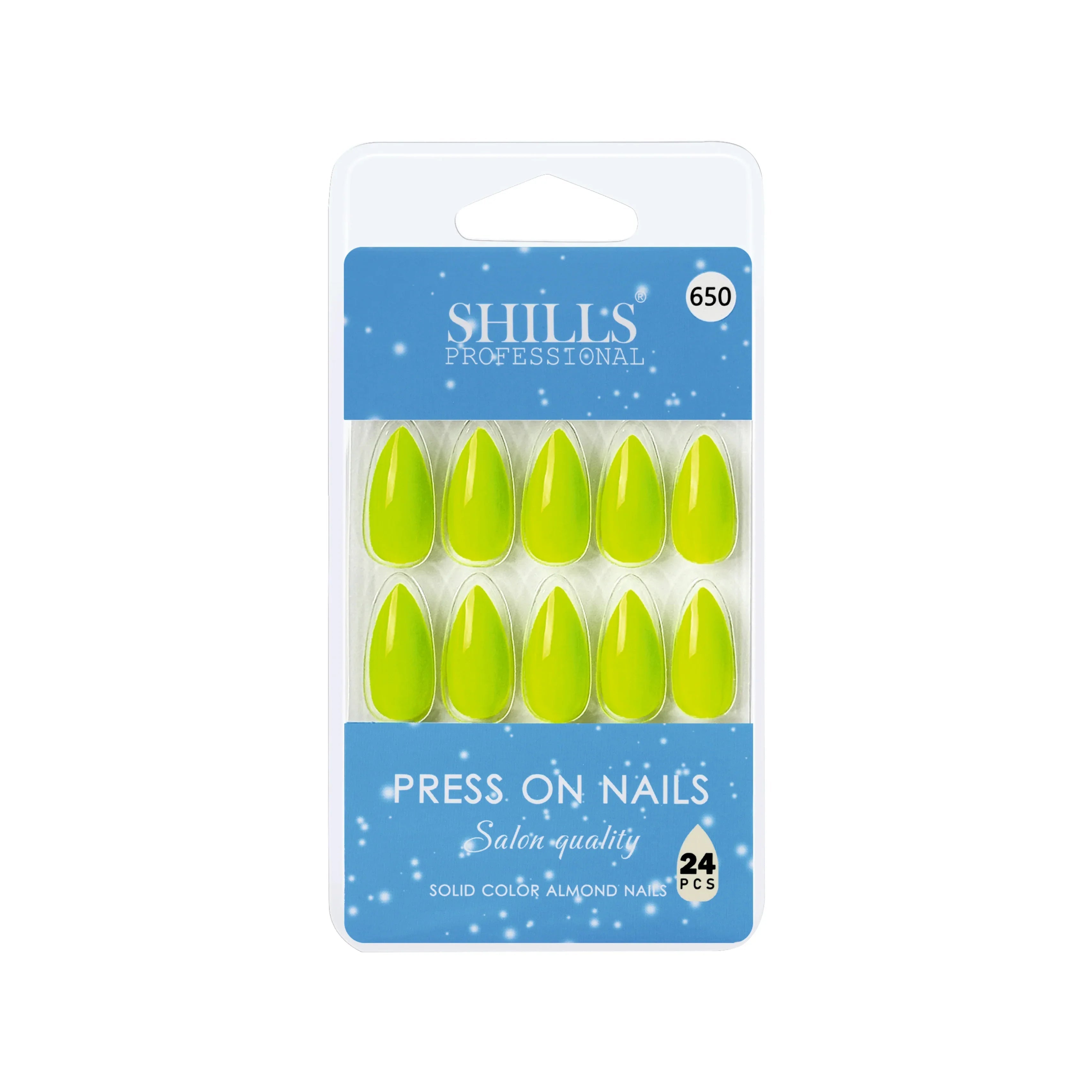 Glossy Solid Color Nails Sharp Almond(SPN631-SPN656)