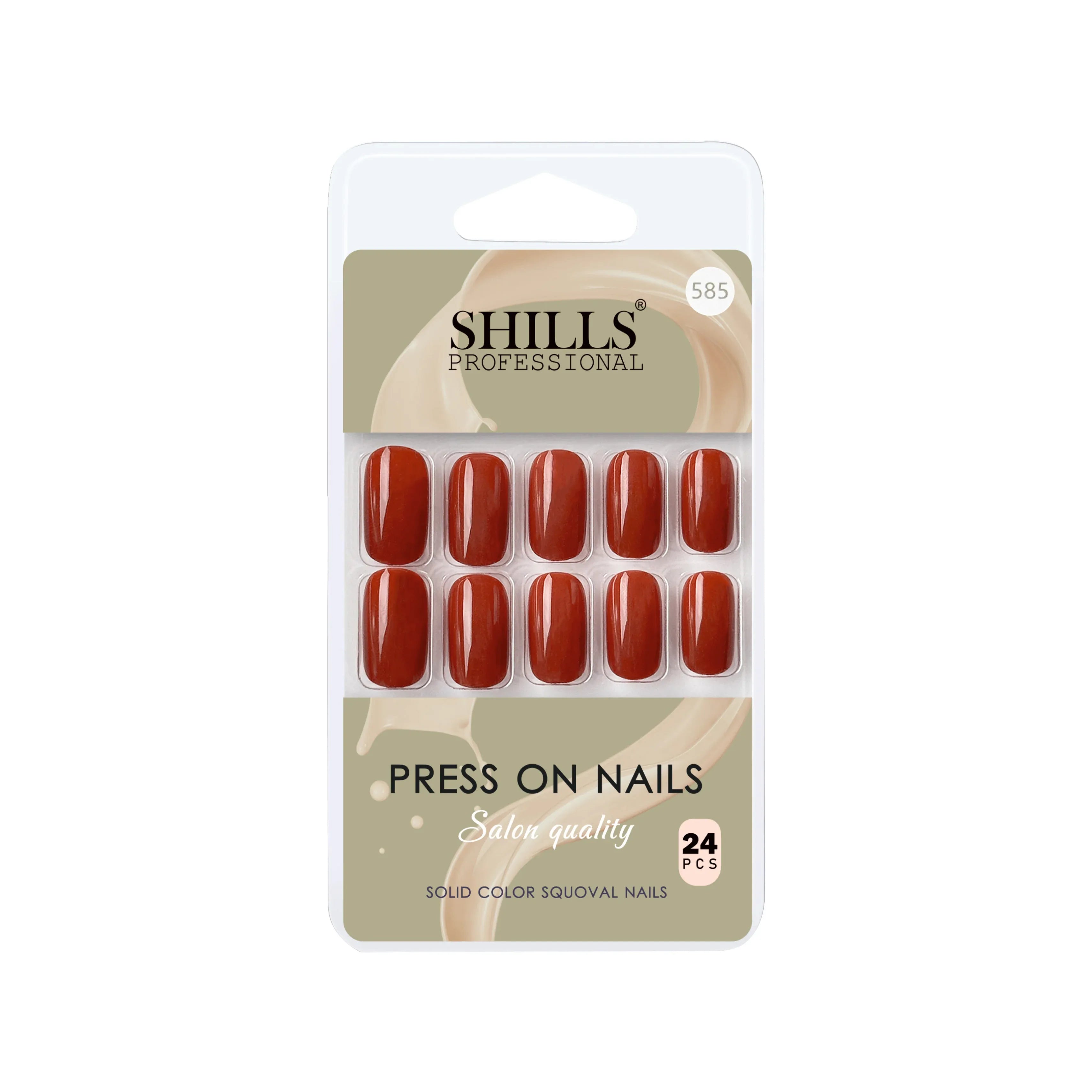 Glossy Solid Color Nails Square(SPN579-SPN604)