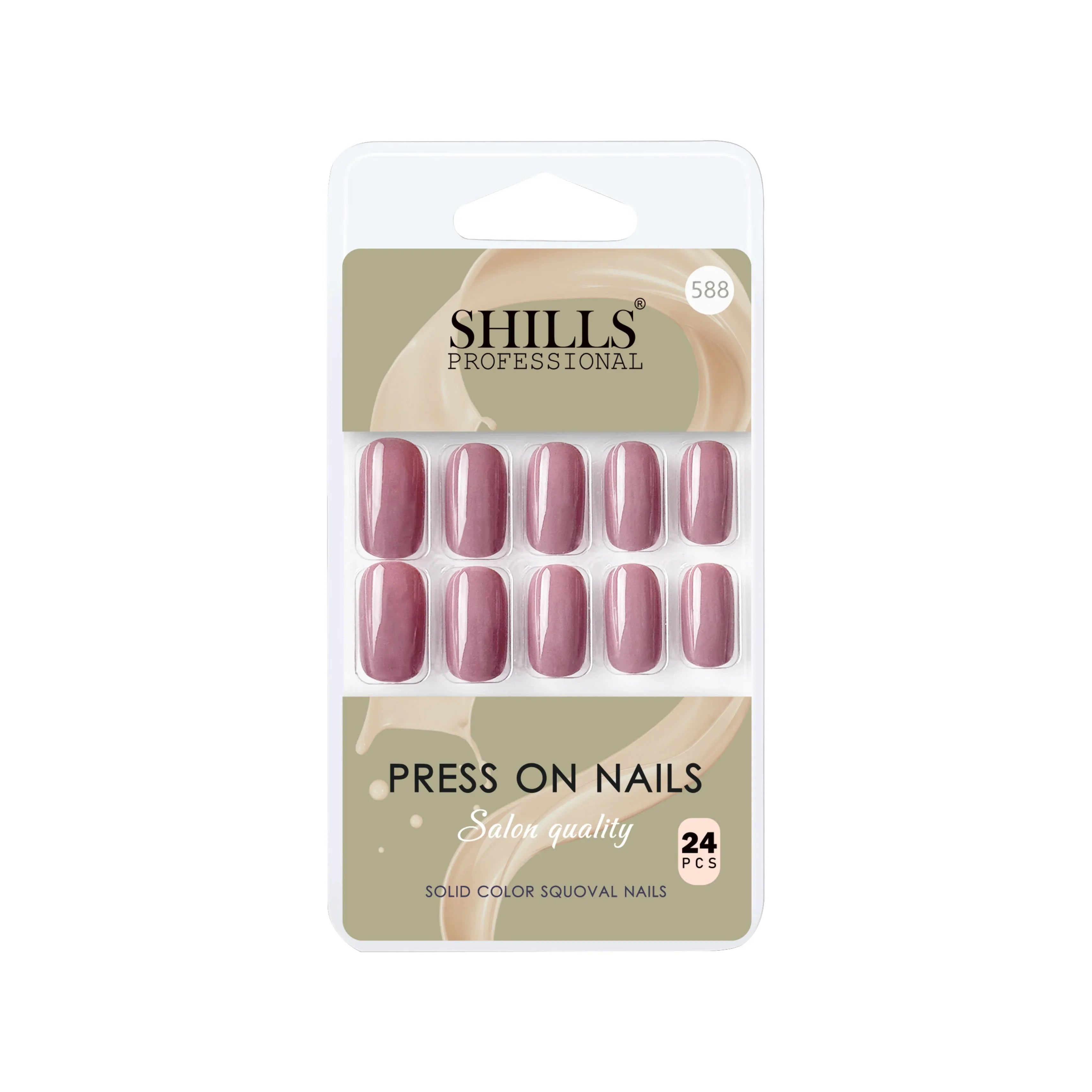 Glossy Solid Color Nails Square(SPN579-SPN604)