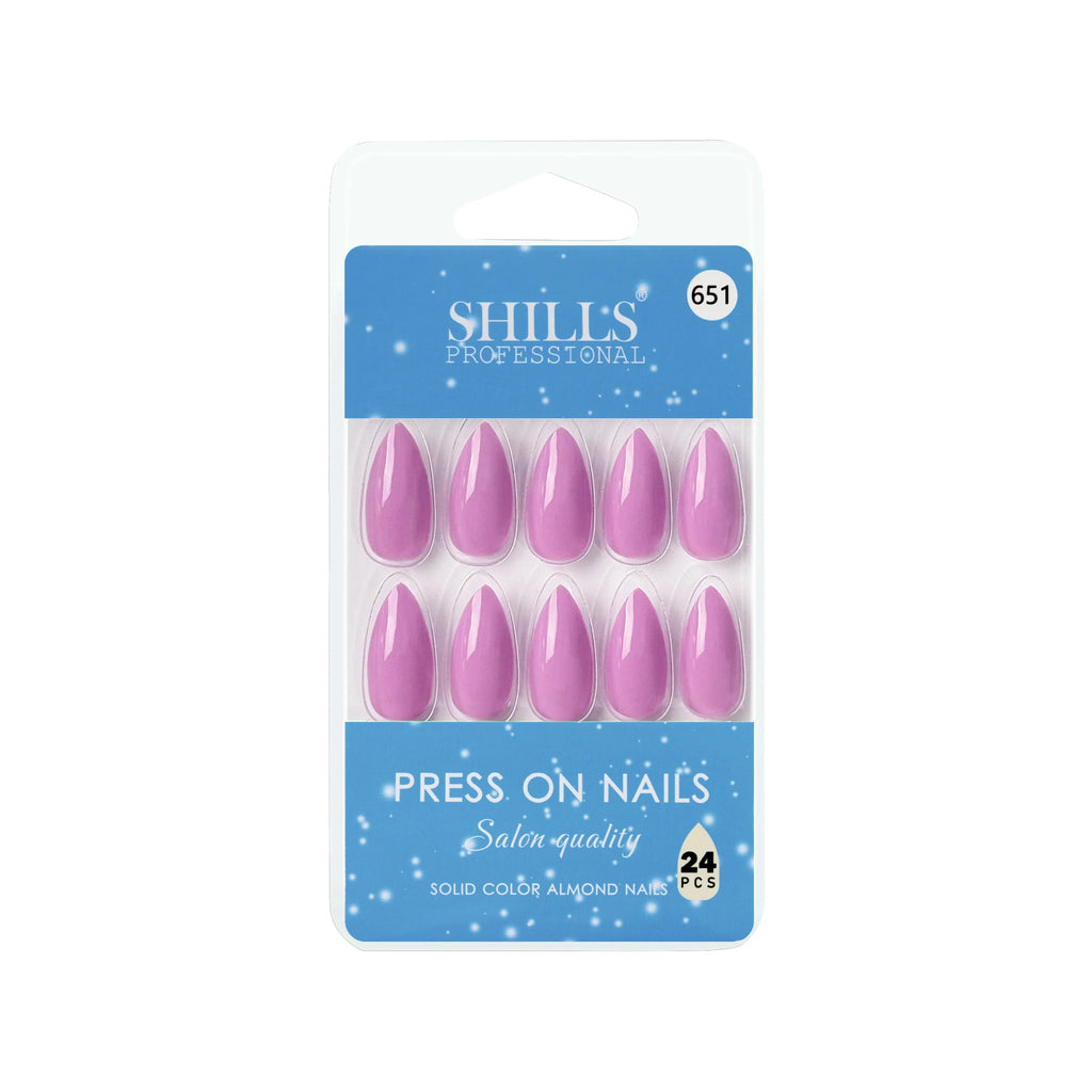 Glossy Solid Color Nails Sharp Almond(SPN631-SPN656)