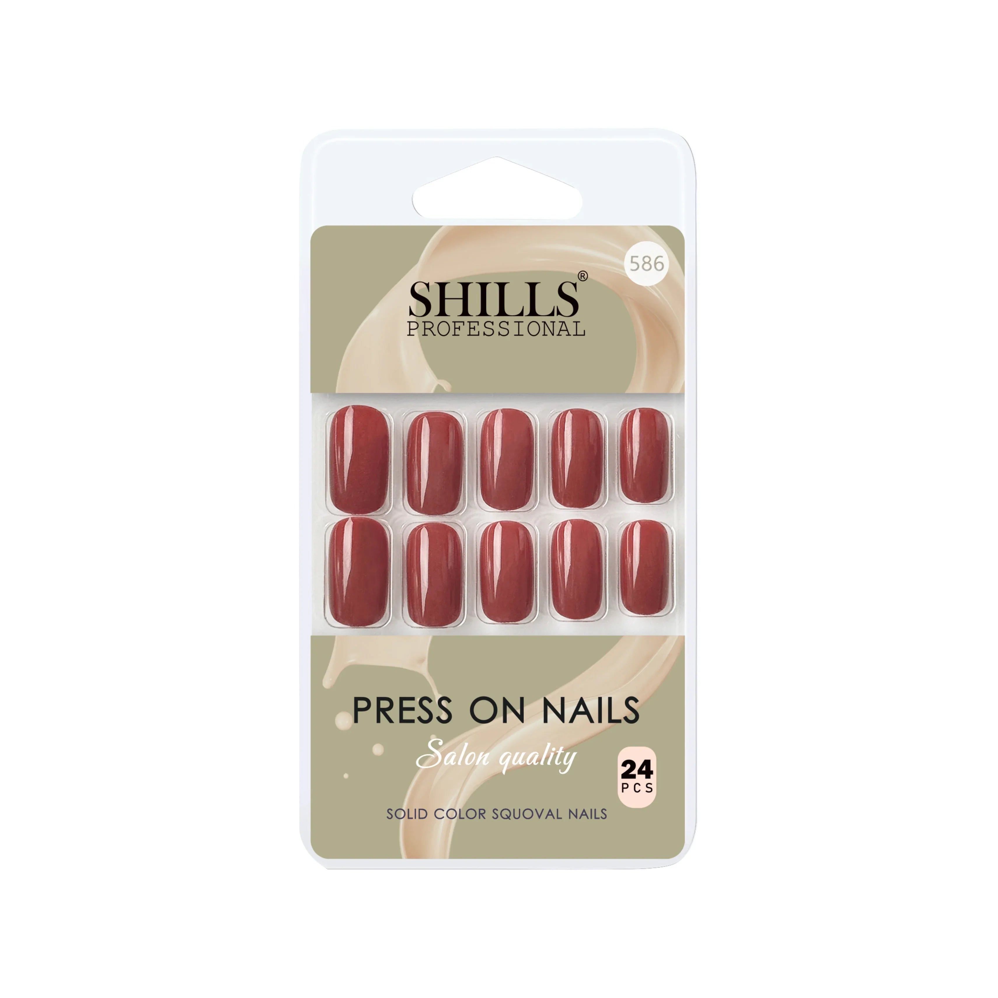 Glossy Solid Color Nails Square(SPN579-SPN604)