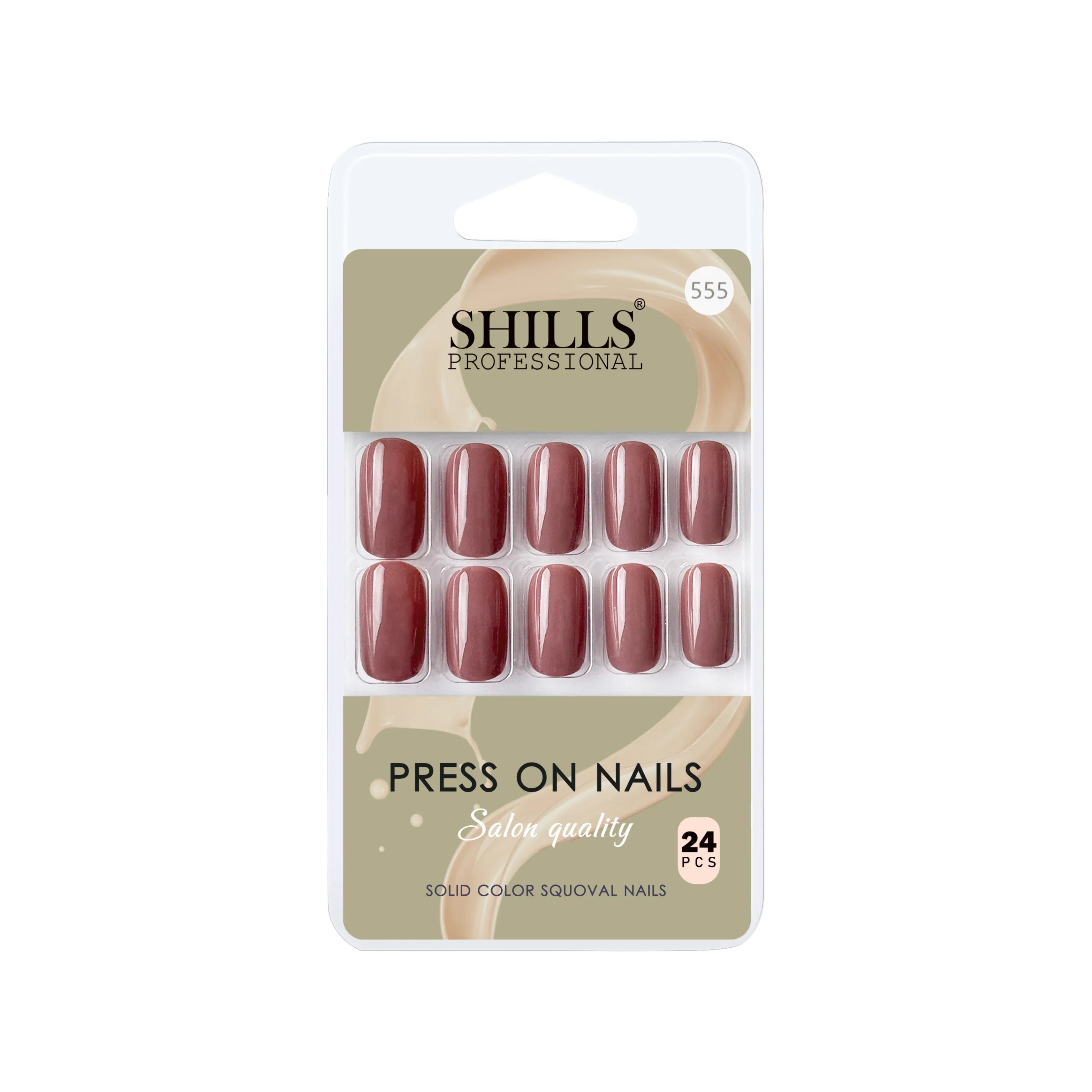 Glossy Solid Color Nails Square(SPN553-SPN604)