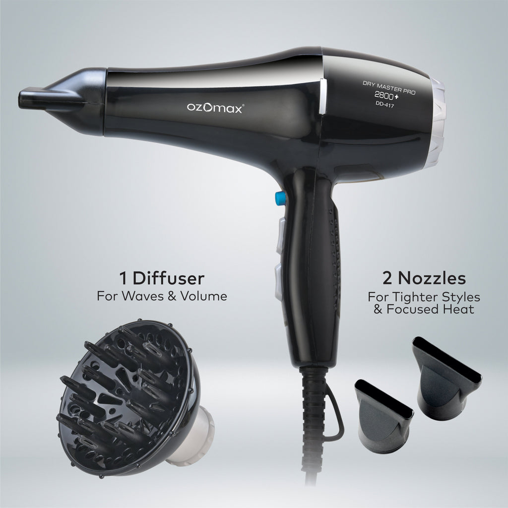 Dry Master Pro Hair Dryer 2800+ with Diffuser