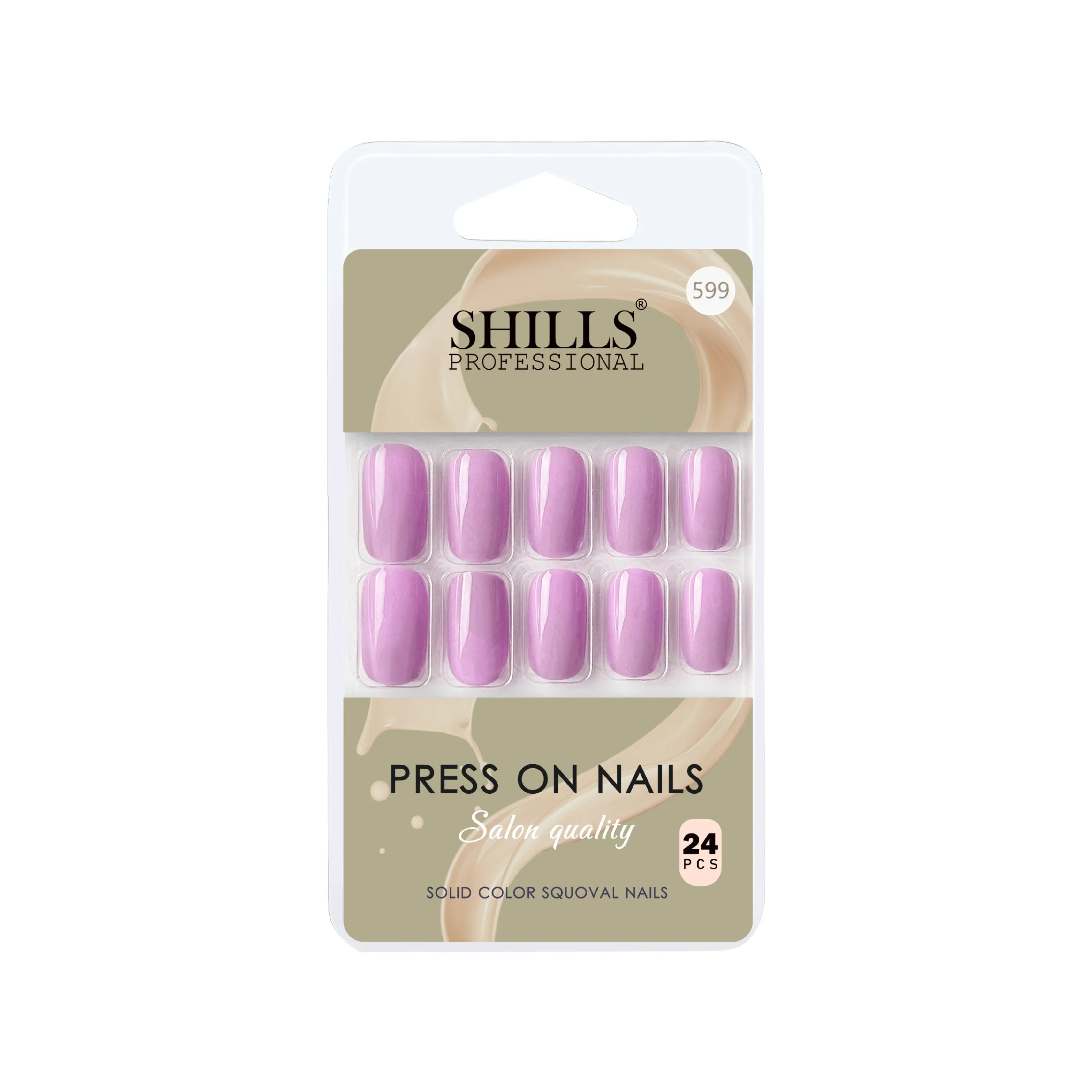 Glossy Solid Color Nails Square(SPN579-SPN604)